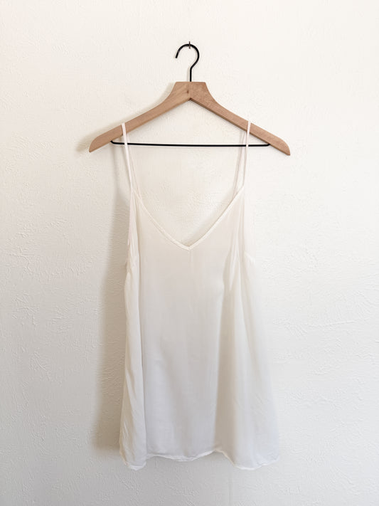 Free People White Sheer Tank/Mini Dress (S)