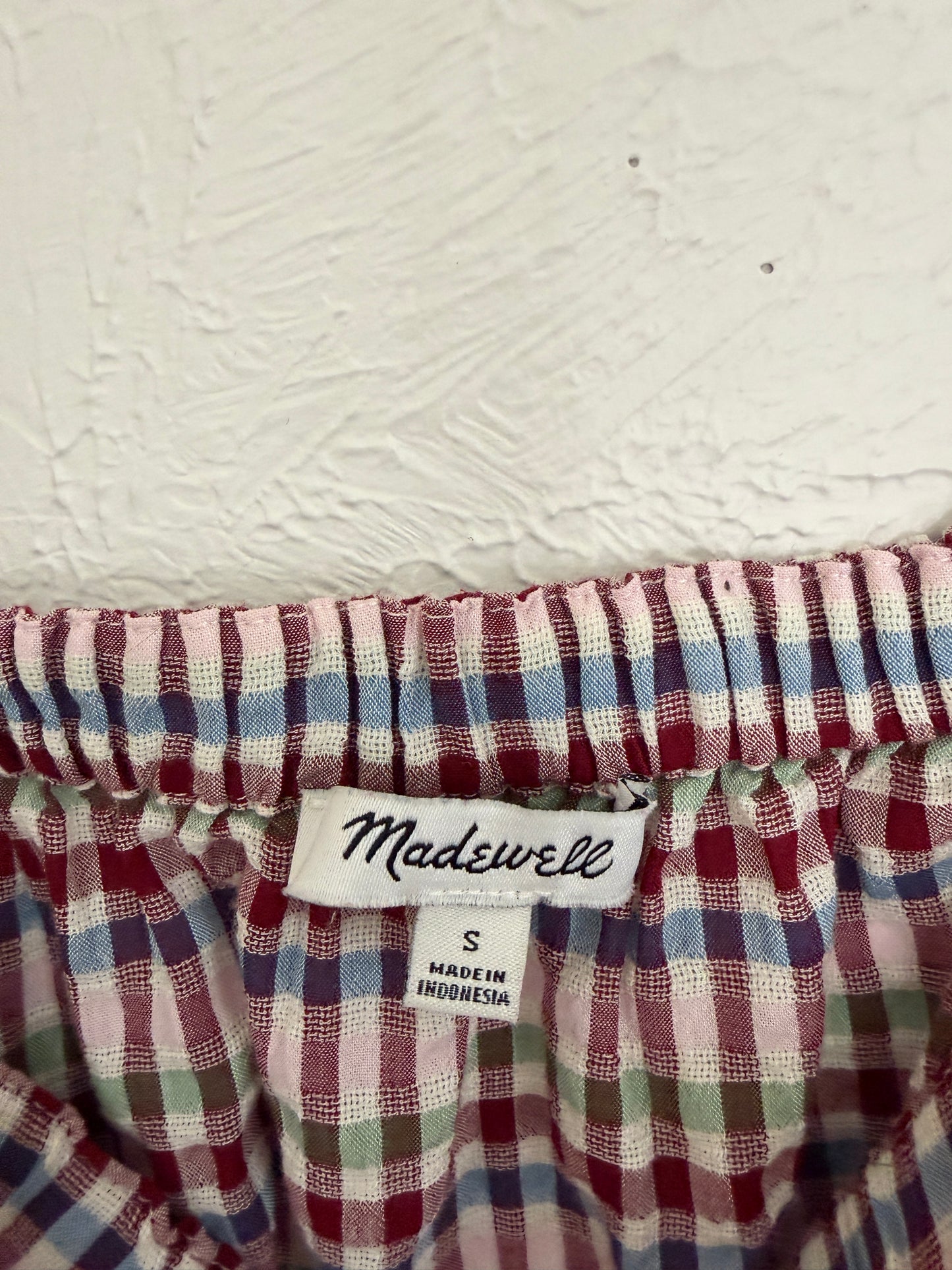 Madewell Plaid Striped Tank (S)
