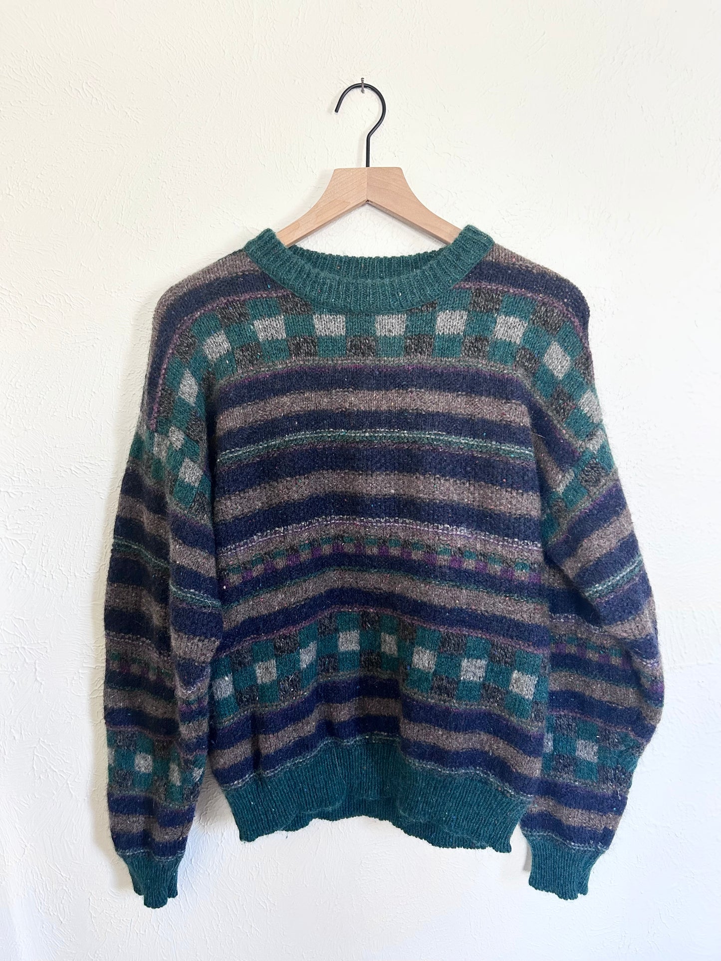 Alps Patterned Vintage Wool Sweater (M)