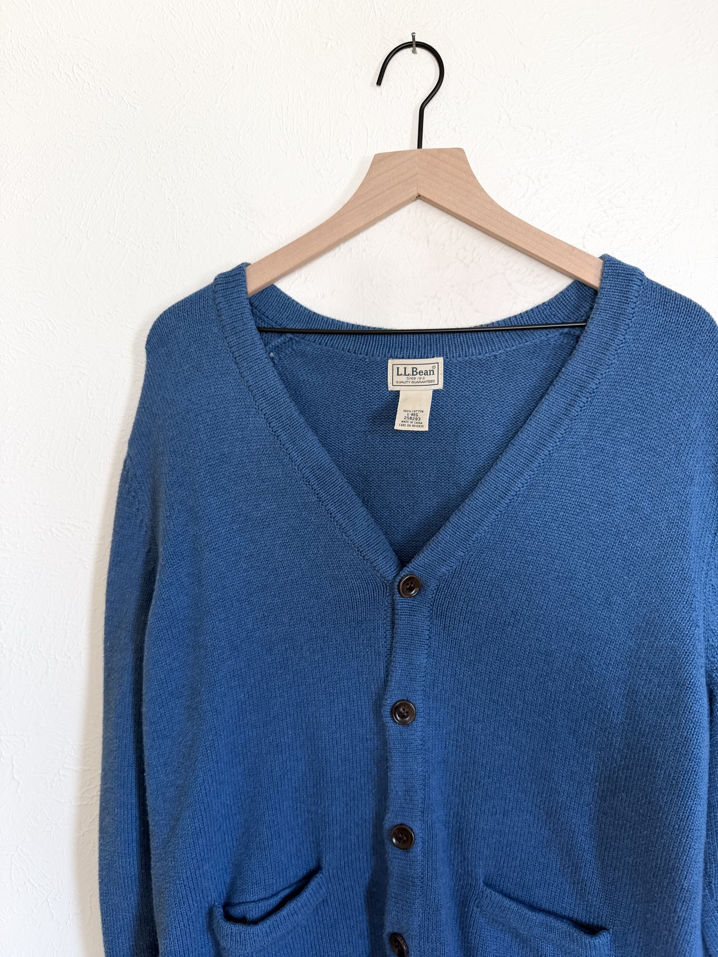 LL Bean Blue Vintage Cardigan (L)