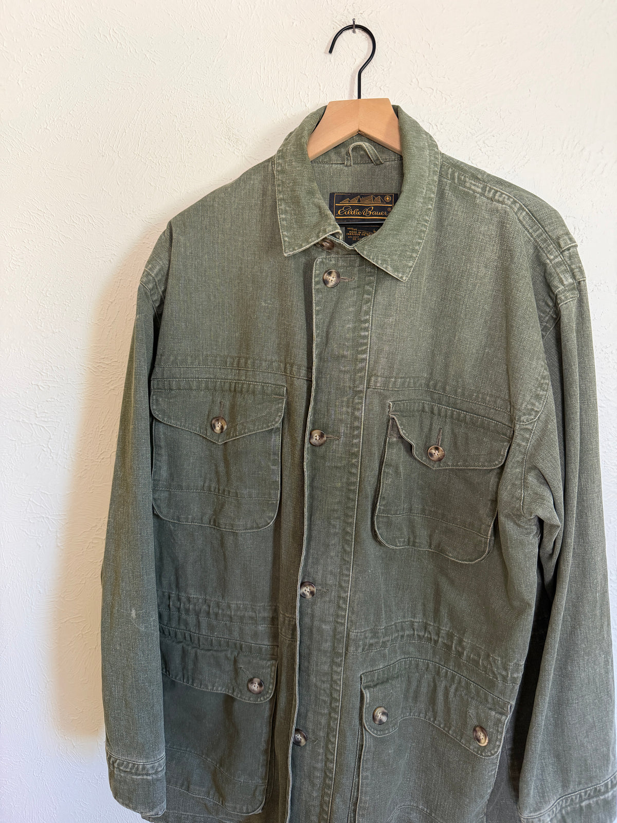 Eddie Bauer Green Military Style Jacket (XL)