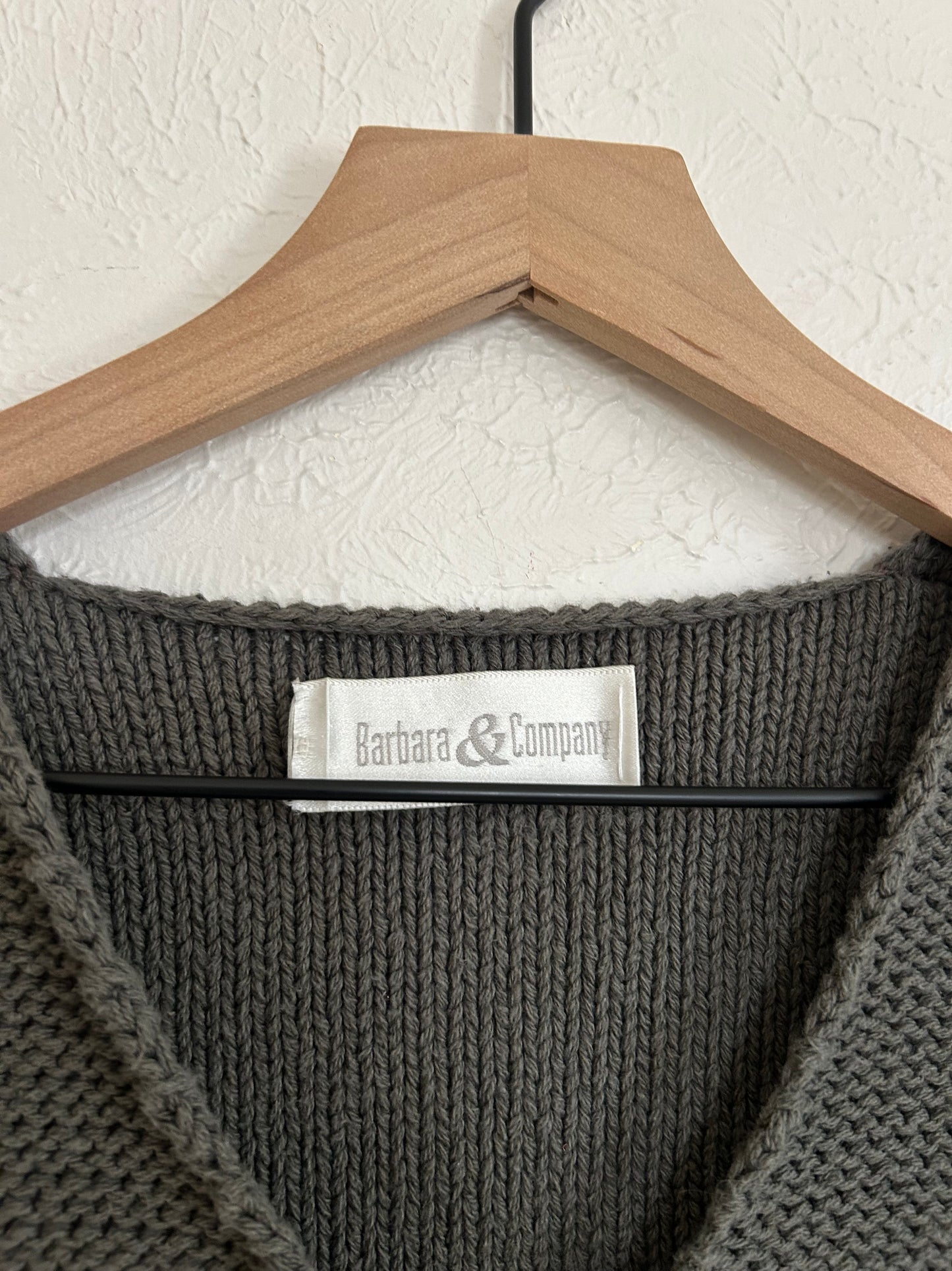 Vintage Green Knit Capiz Shell Tank (M)