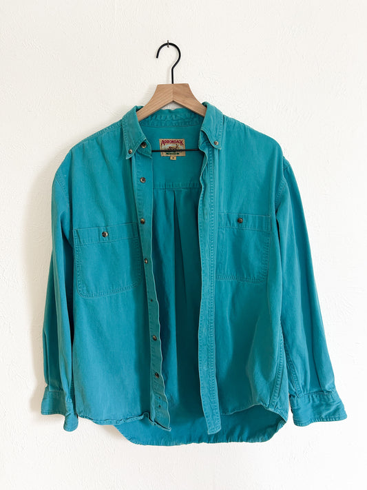 Vintage Teal Button Up (M)