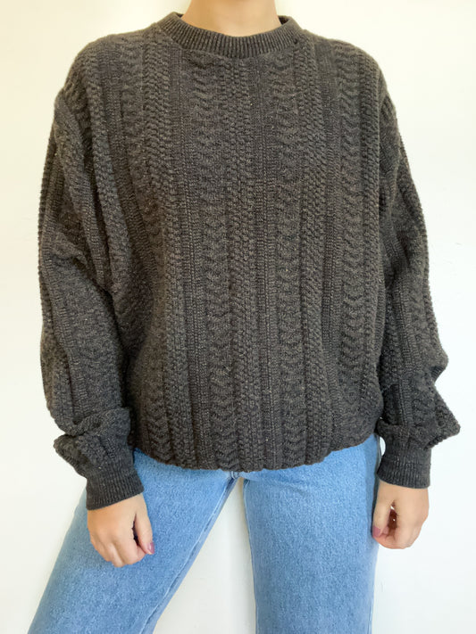 Bill Blass Brown Speckled Sweater (L)