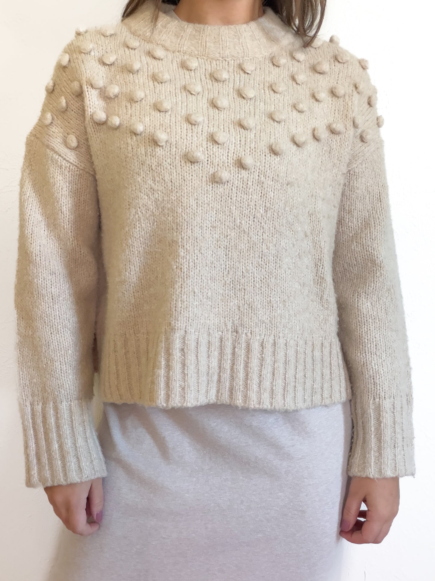 Madewell Placed Bobble Mockneck Sweater (S)
