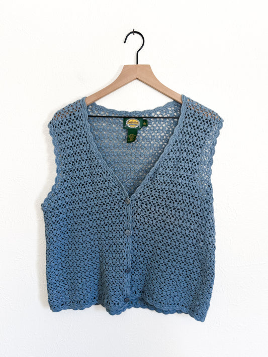 Cabela’s Vintage Blue Knit Vest (L)