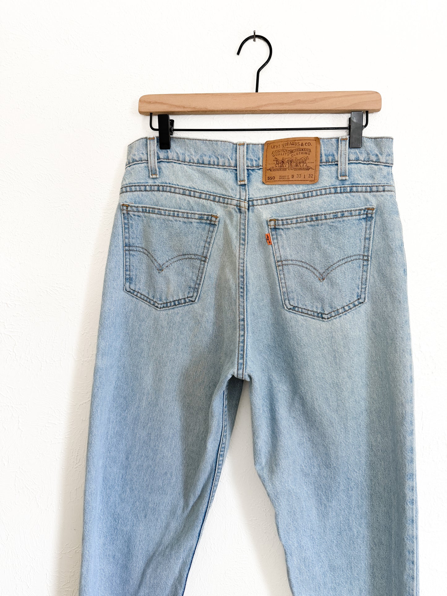 Vintage 1995 Levi’s 550 Orange Tab Jeans (32)