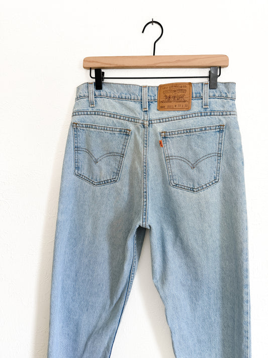 Vintage 1995 Levi’s 550 Orange Tab Jeans (32)