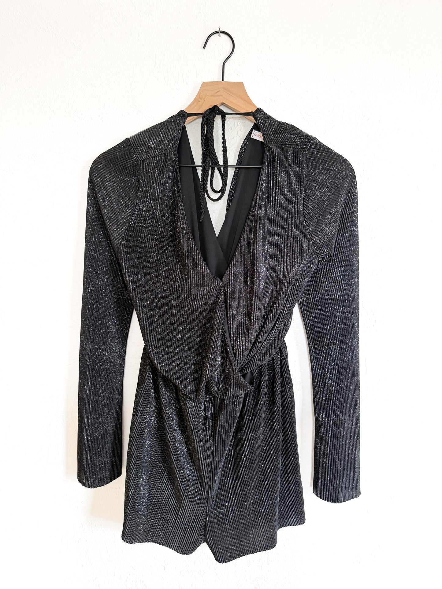 Target Black Silver Glitter Romper (XS)