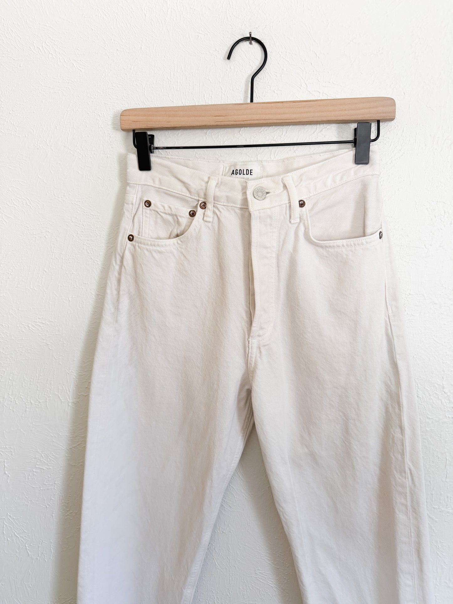 AGOLDE Cream Straight Leg ‘90’s Pant’ (25)