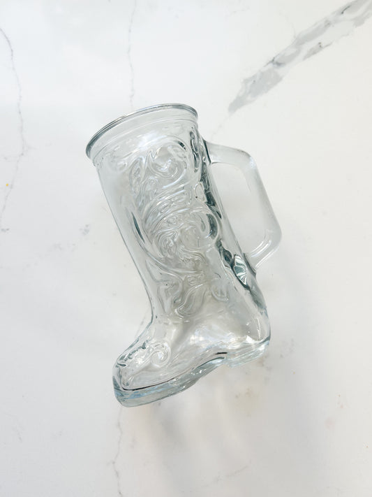 Glass Boot Mug