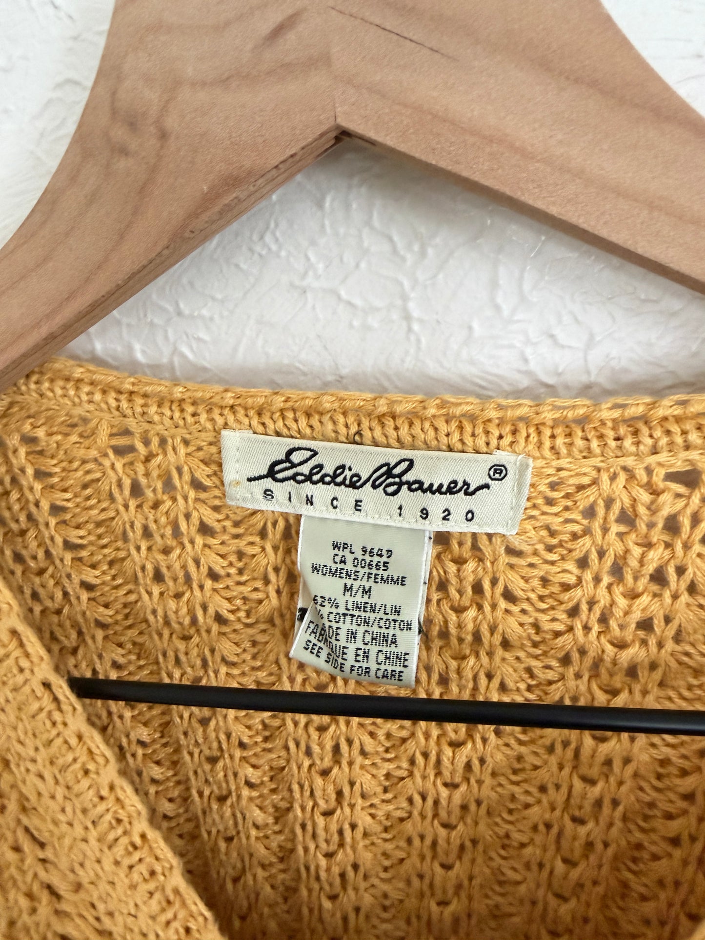 Eddie Bauer Vintage Mustard Knit Sweater (M)