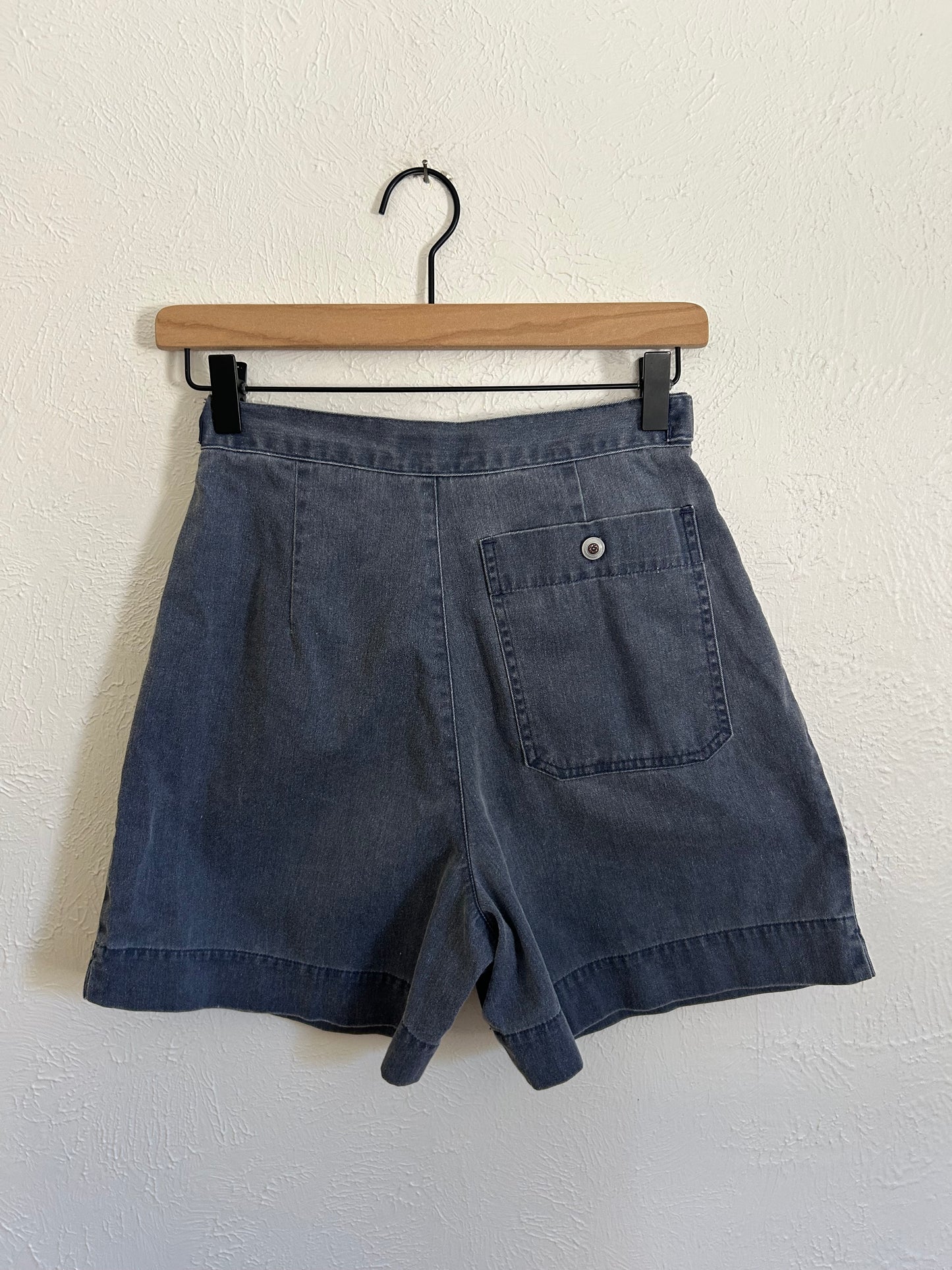 Territory Ahead Navy High Waisted Vintage Shorts (4)