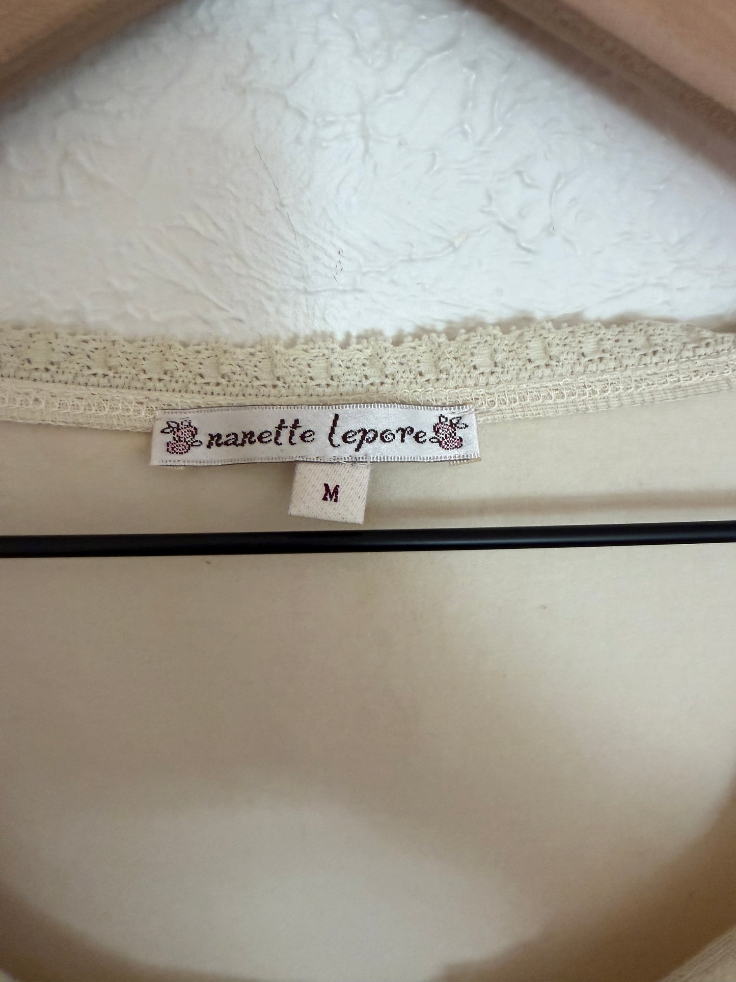 Nanette Lepore Vintage Lace Light Yellow Shirt (M)