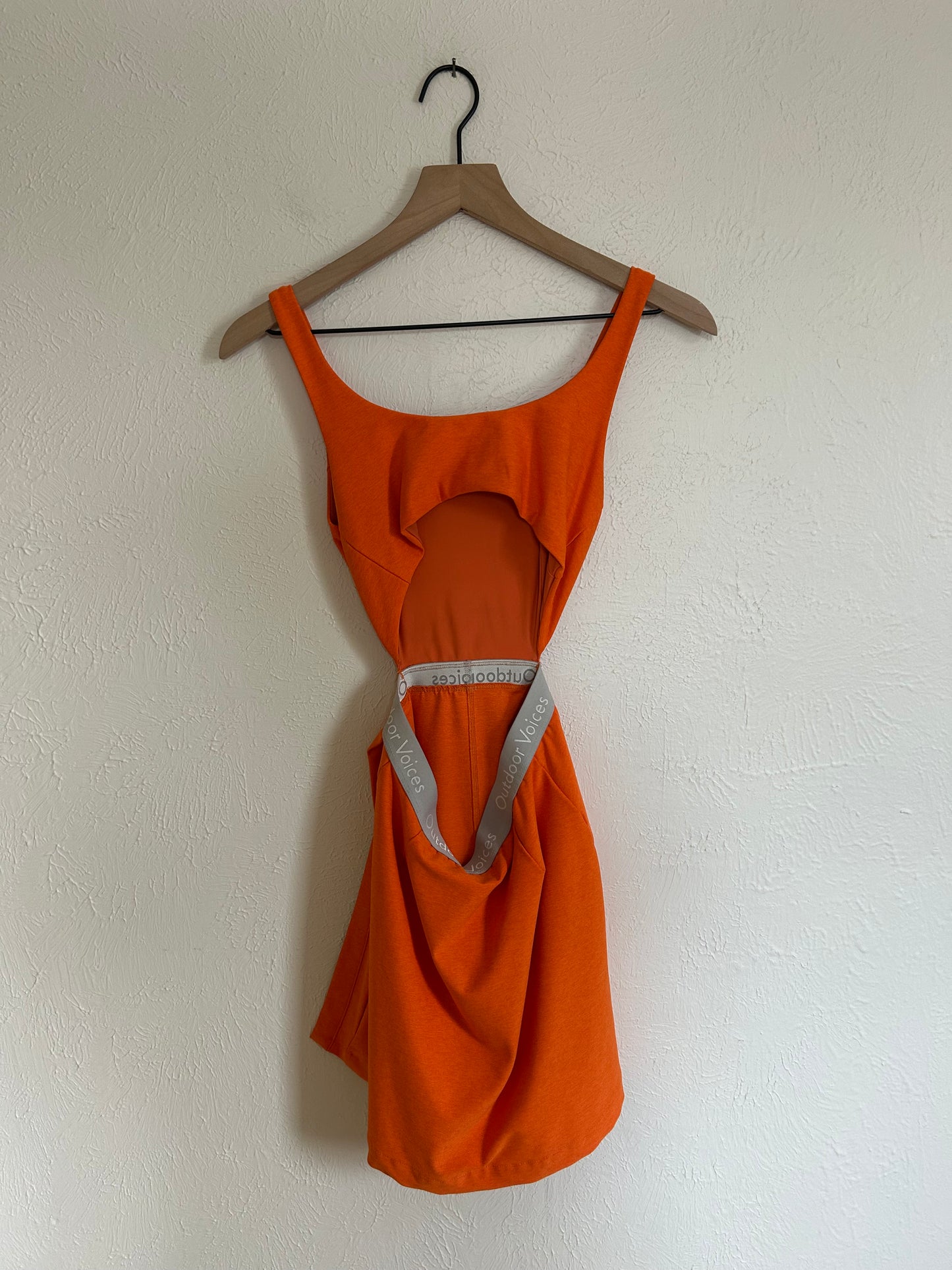 outdoor voices orange dress Warmup Dress in Textured Compression Fabric