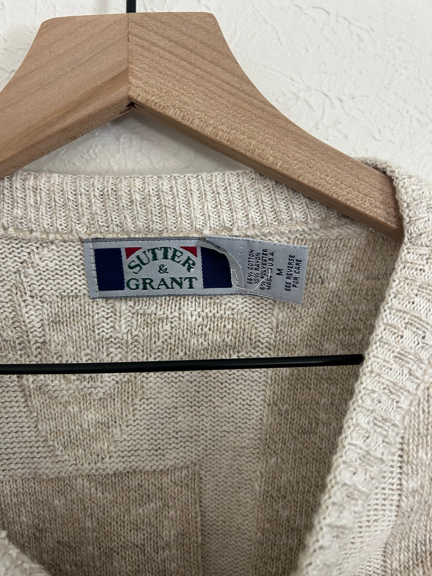 Vintage Golf Neutral Sweater (M)