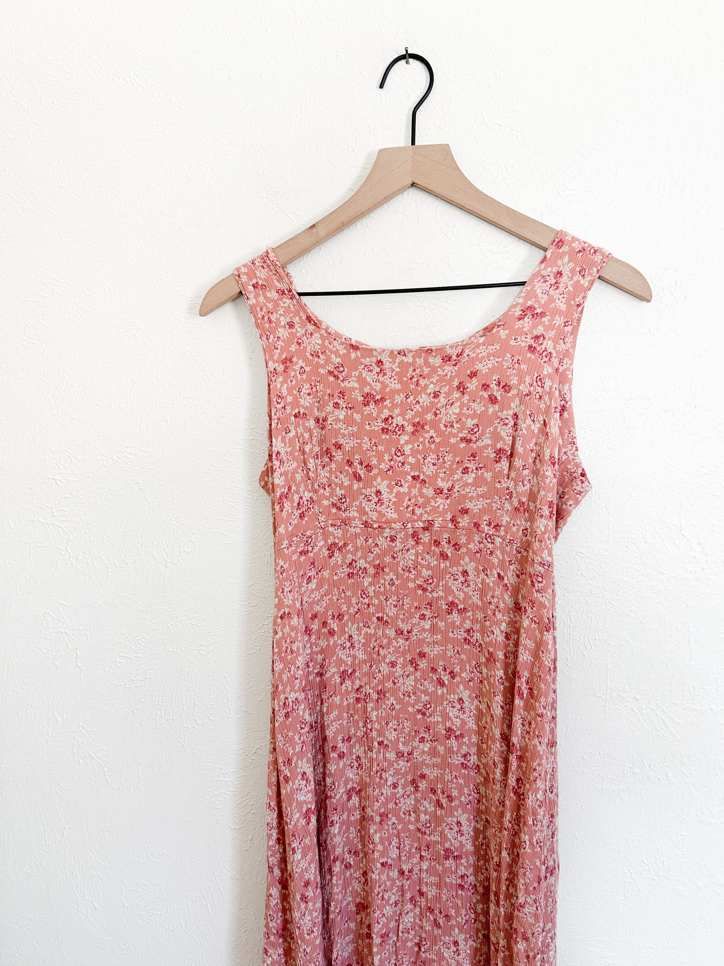 Pink Floral Vintage Dress (M)