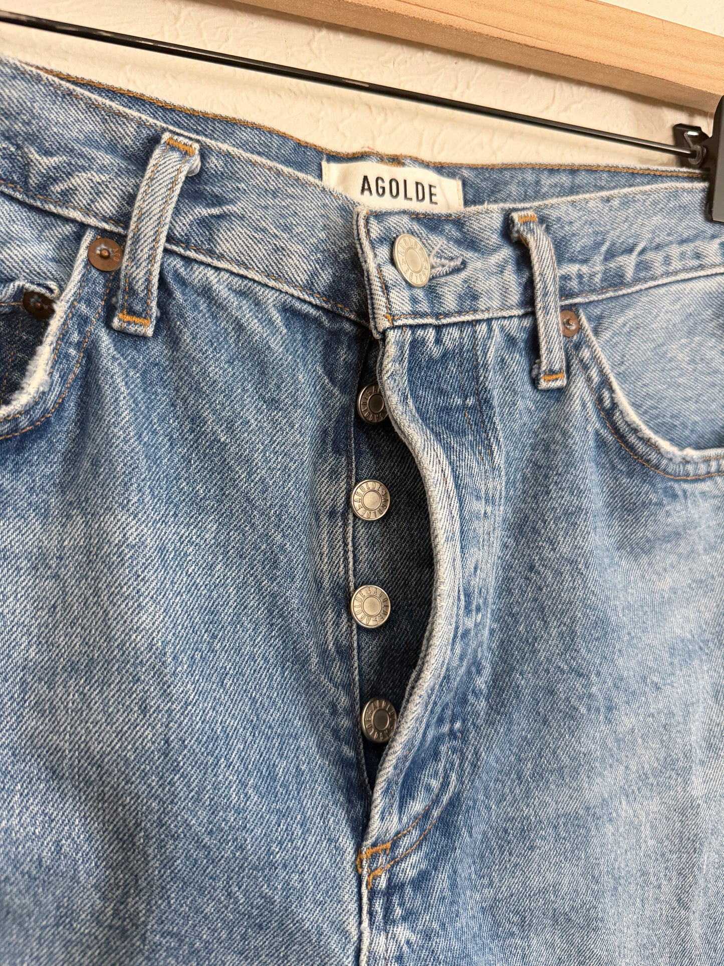 Agolde Riley High Rise Straight Jeans (2)