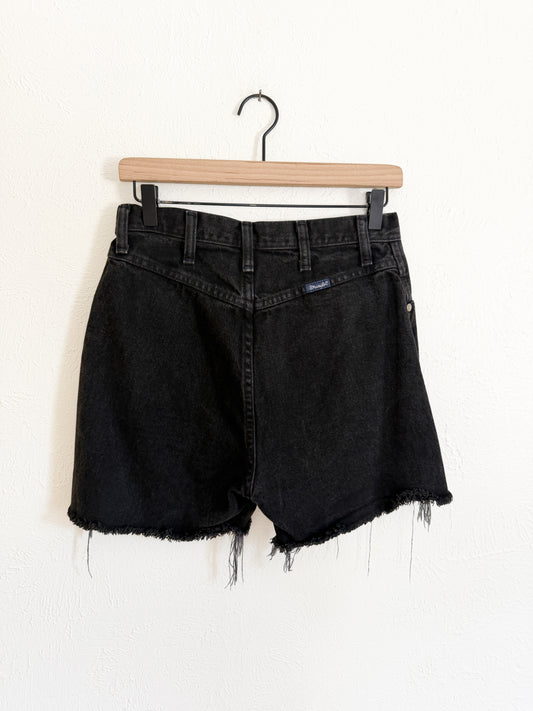 Wrangler Black Vintage Cutoff Shorts (6)