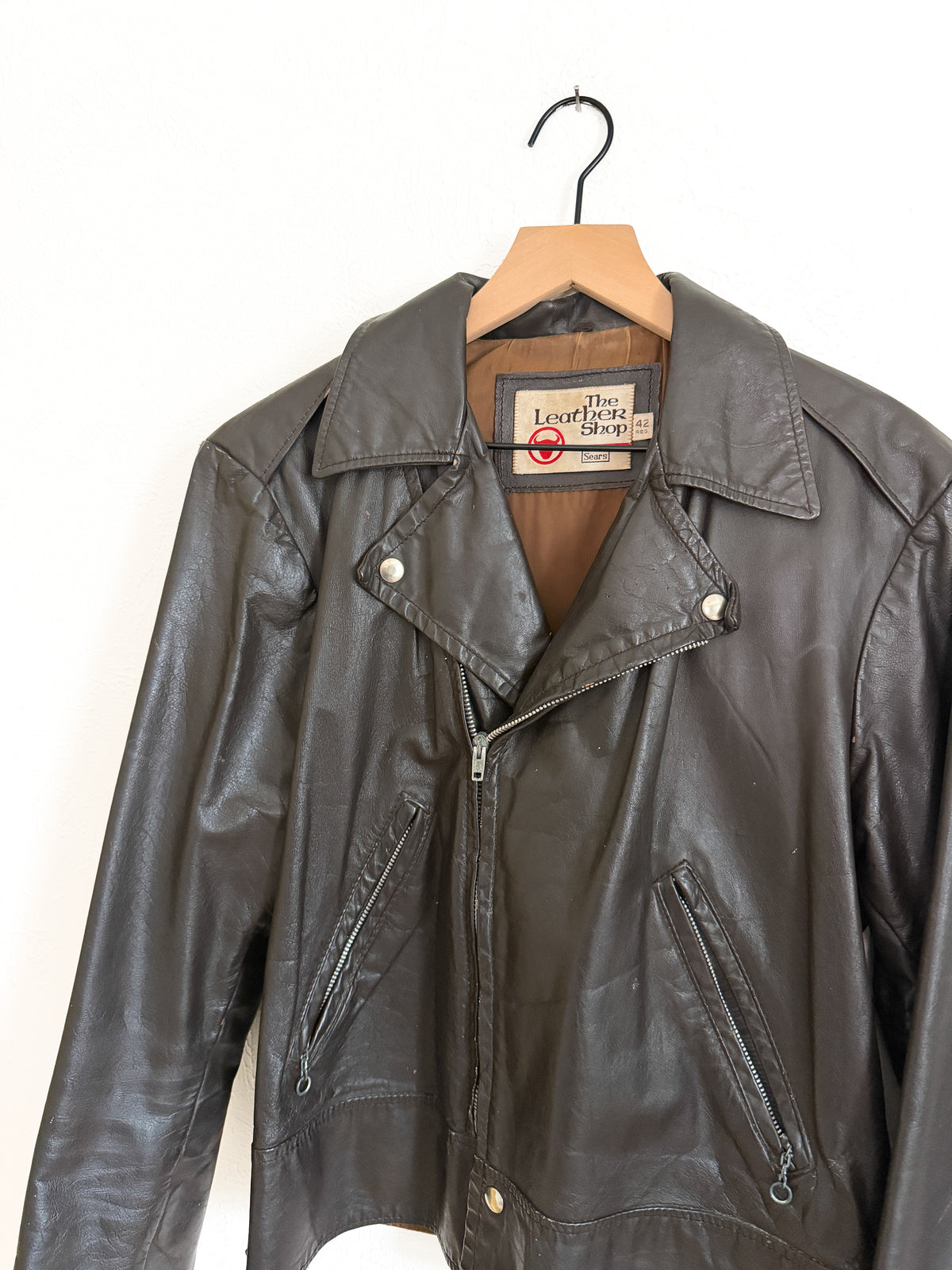 Brown Vintage Sears Leather Jacket (M)