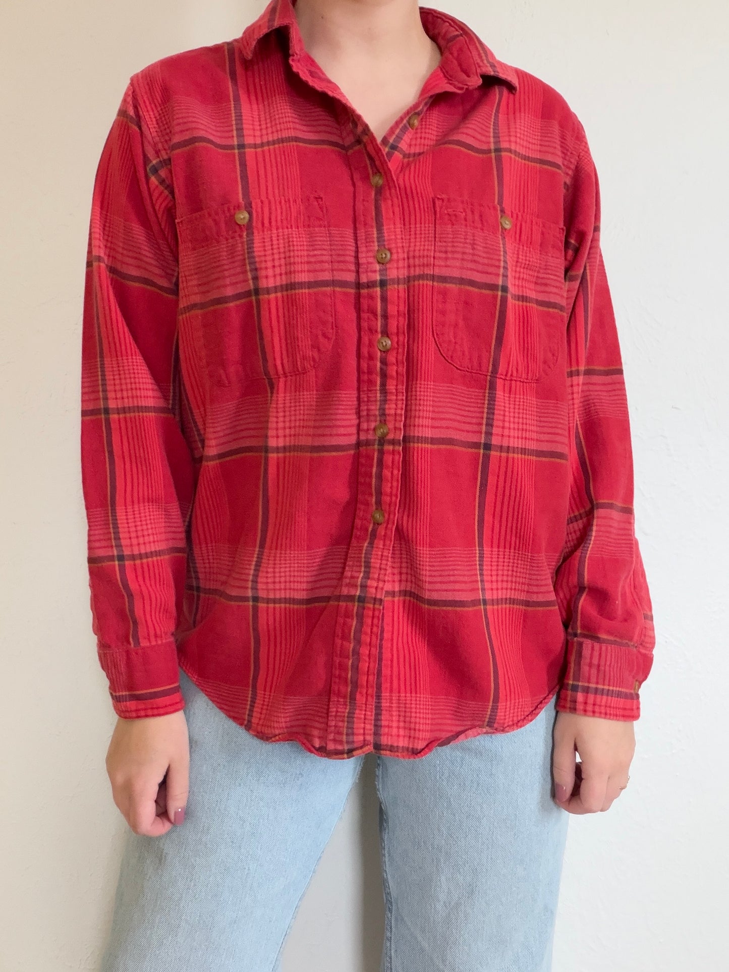 LL Bean Vintage Red Flannel (M)