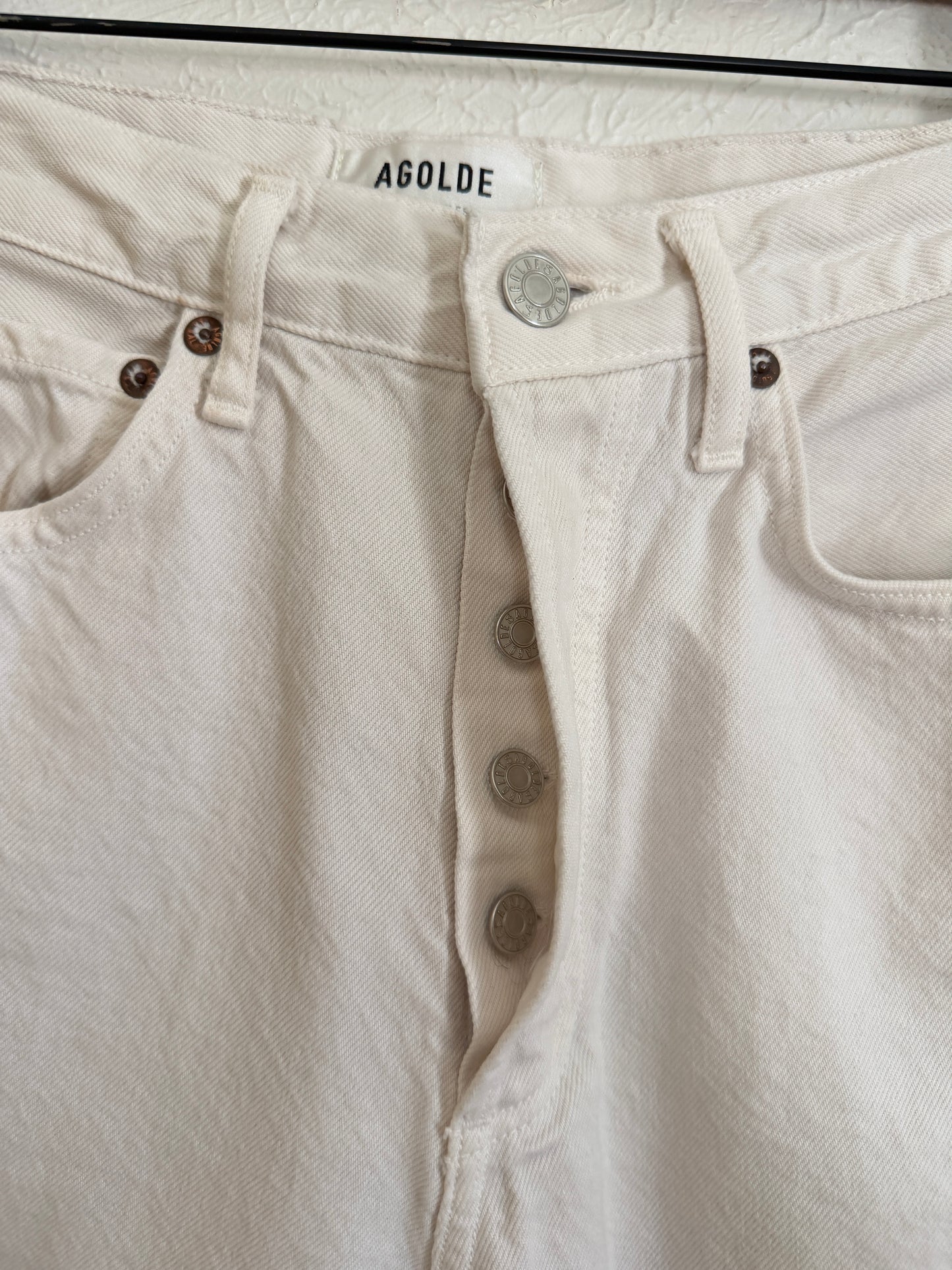 AGOLDE Cream Straight Leg ‘90’s Pant’ (25)