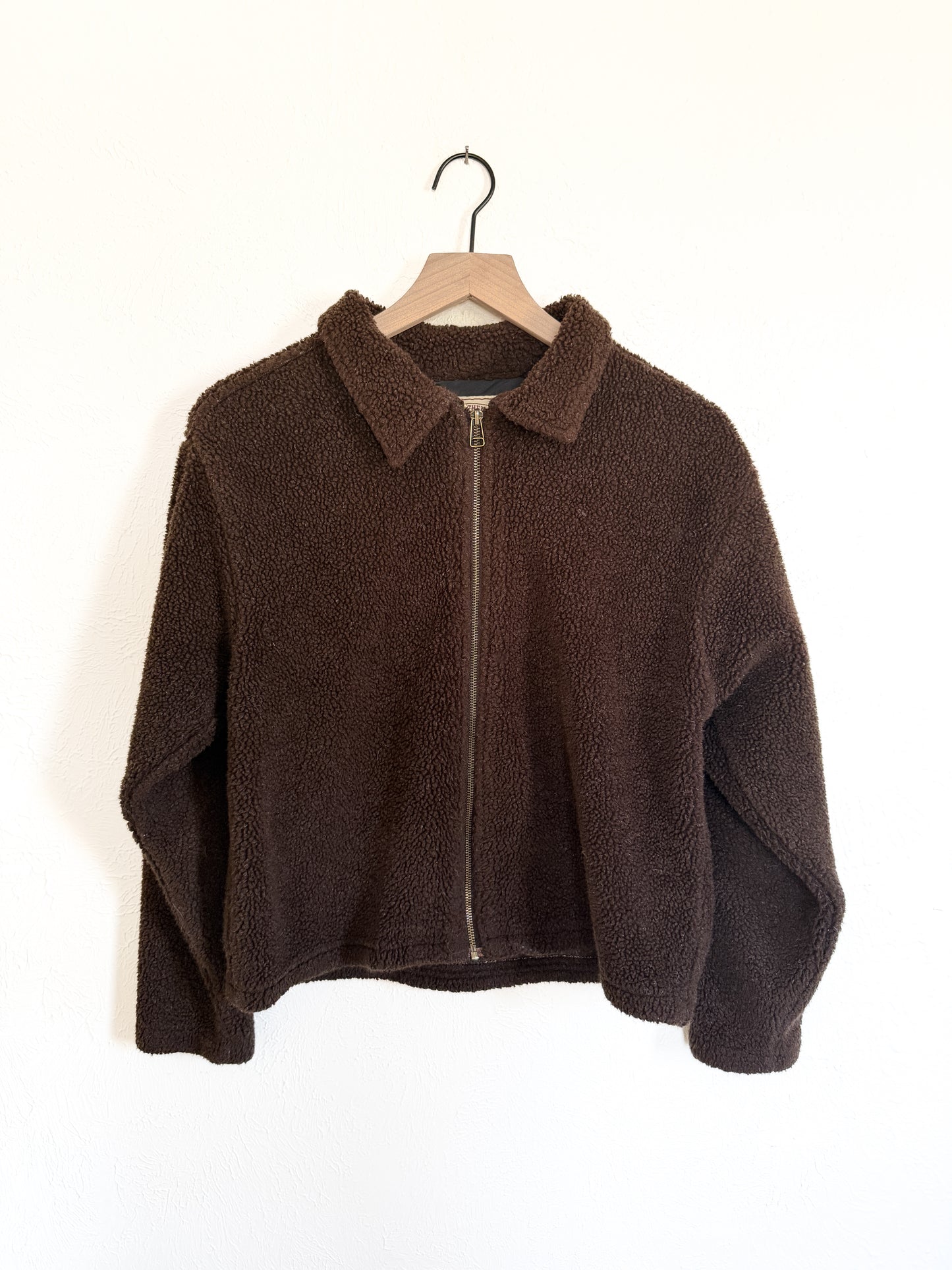 Vintage Brown Fleece Jacket (M)