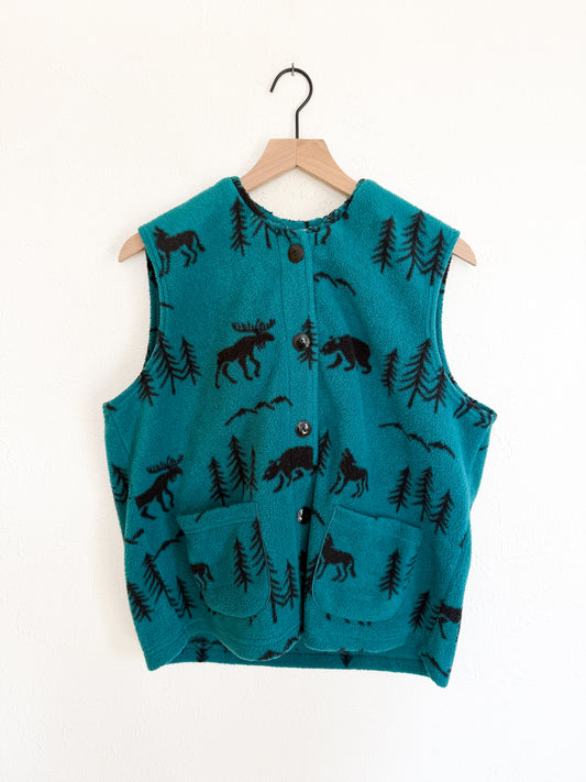 Outdoor Theme Fleece Vest (L)