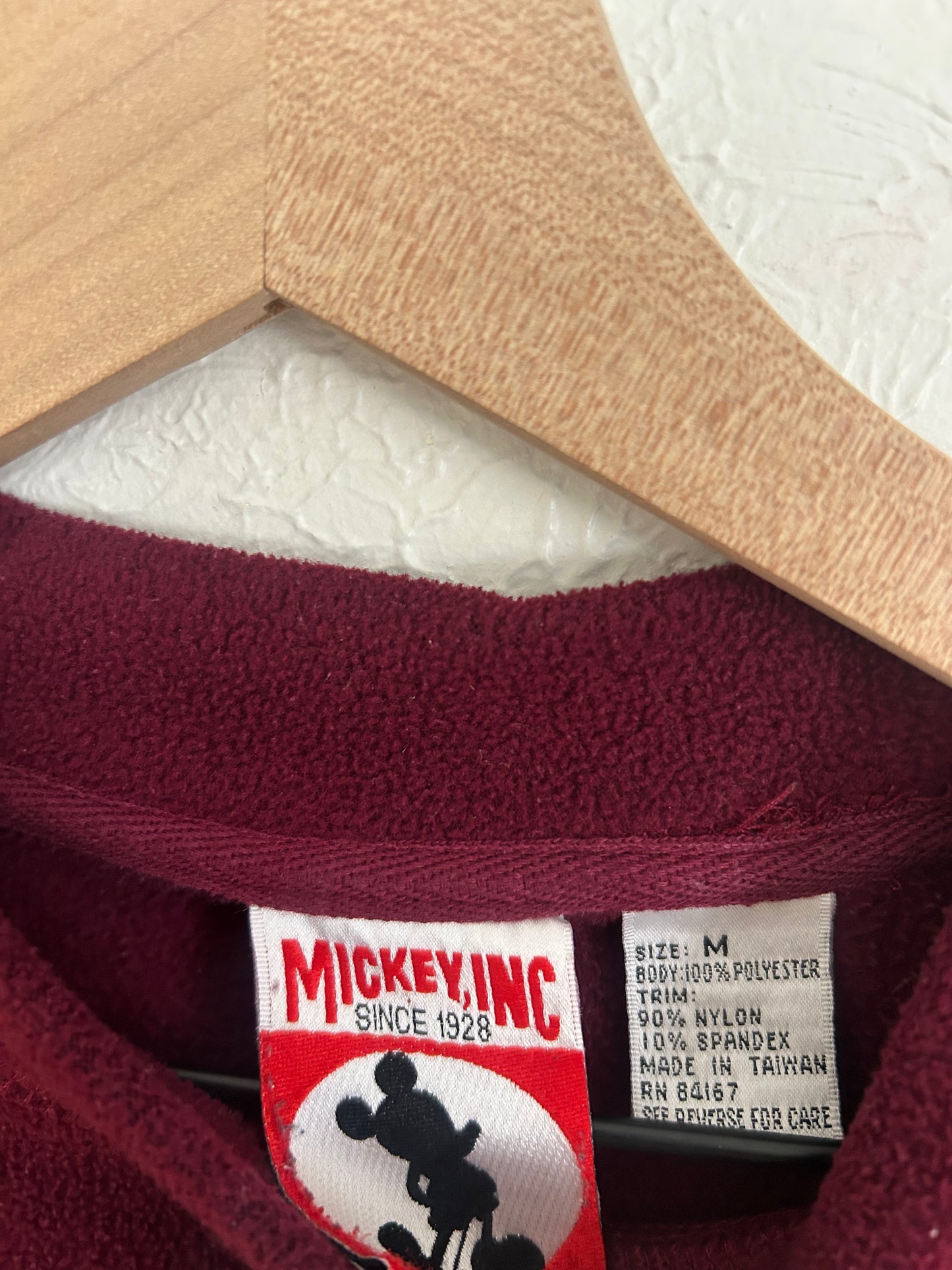 Mickey Mouse 90’s Vintage Embroidered Fleece (M)