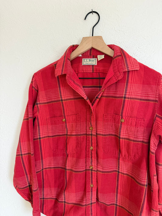 LL Bean Vintage Red Flannel (M)