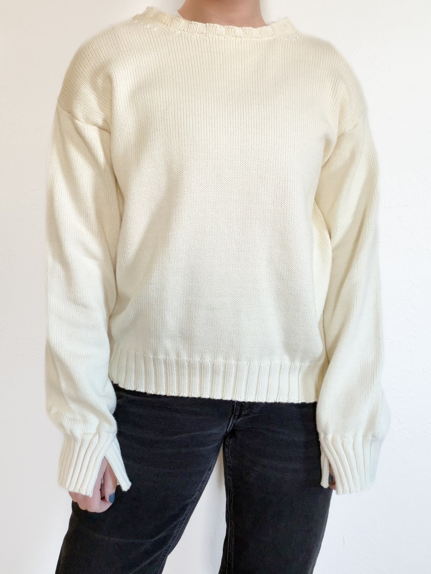 Djerf Avenue Cream Sweater (M)