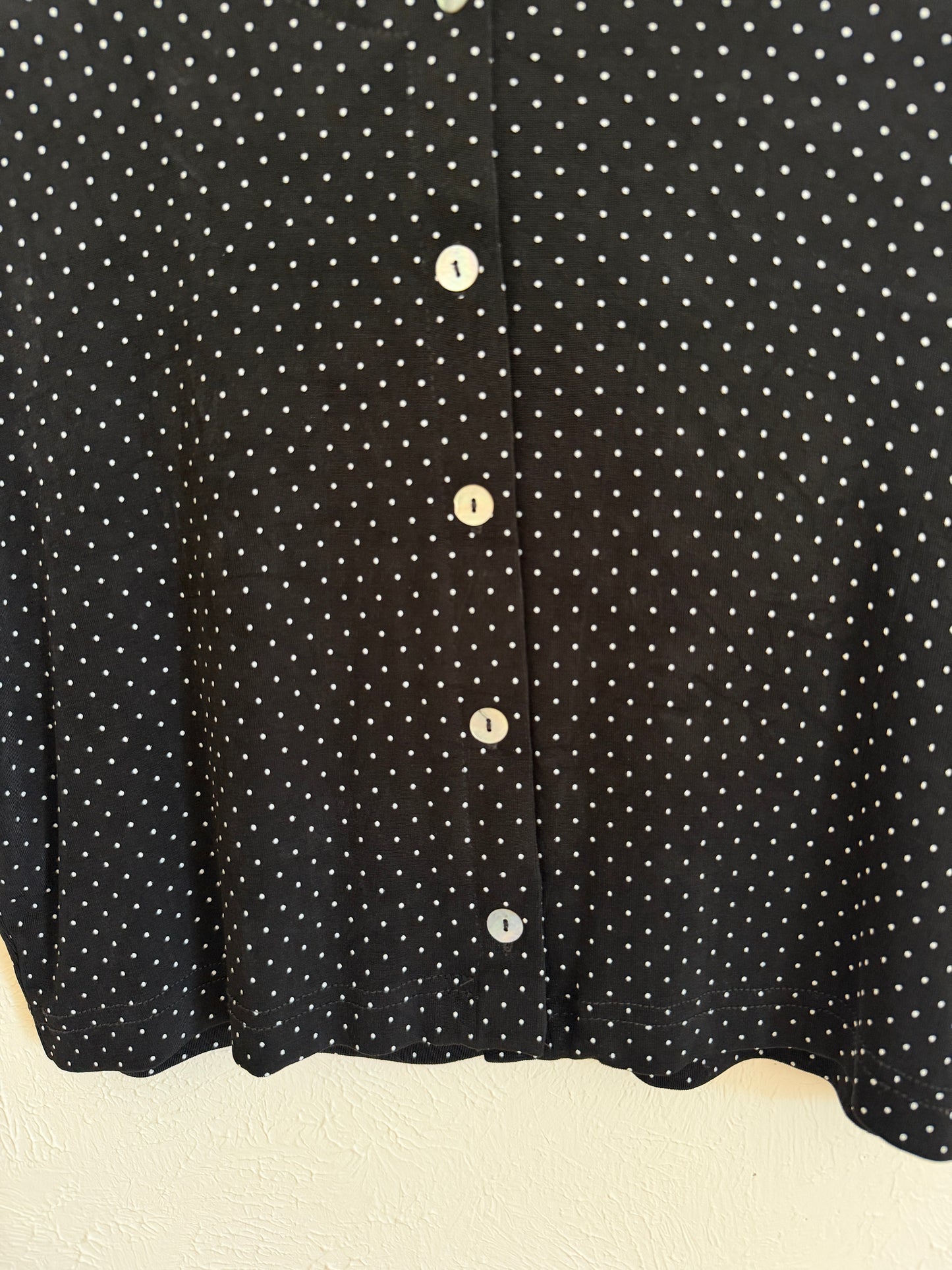 Ronni Nicole Polka Dot Vintage Cropped Cardigan (M)