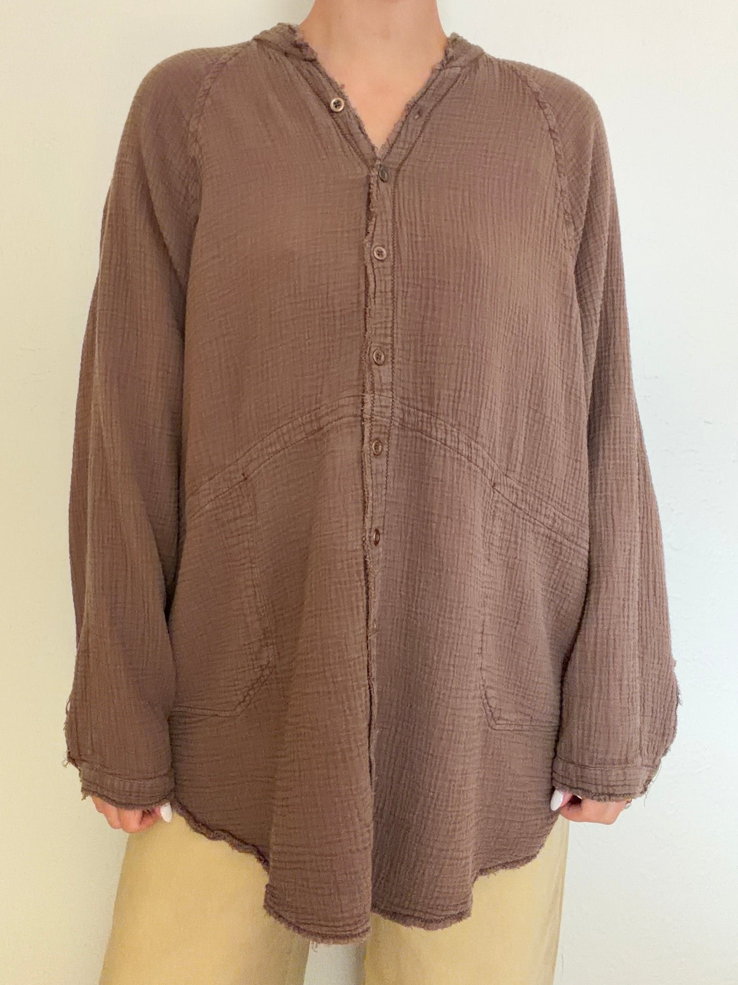 Free People Summer Daydream Brown Shirt (L)