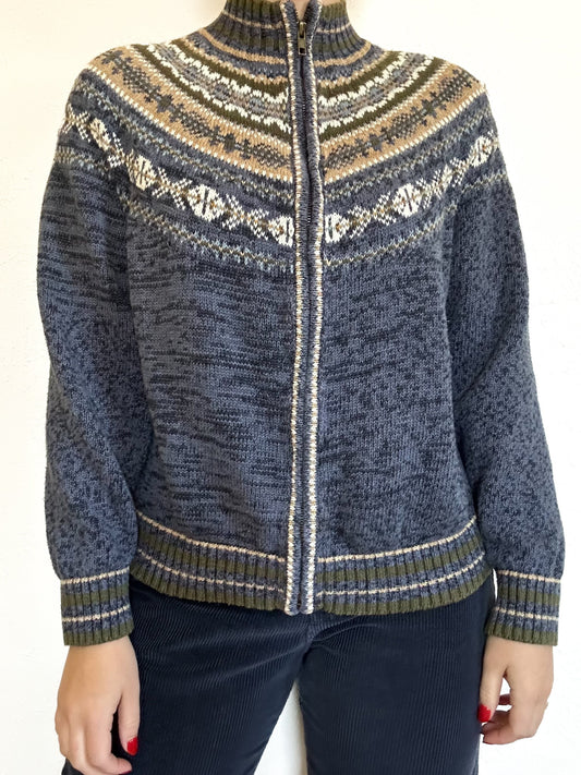 Heirloom Collectables ‘Fair Isle’  Vintage Zip Up (M)