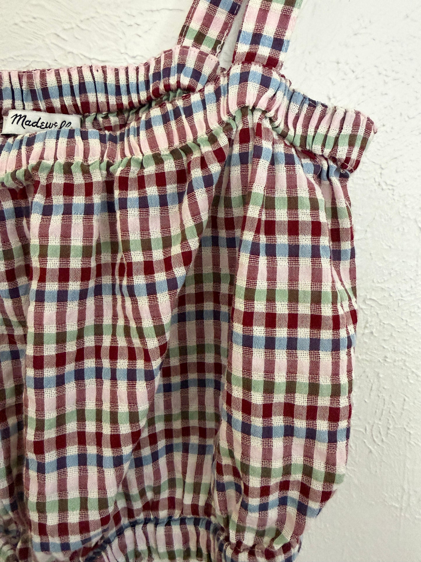 Madewell Plaid Striped Tank (S)