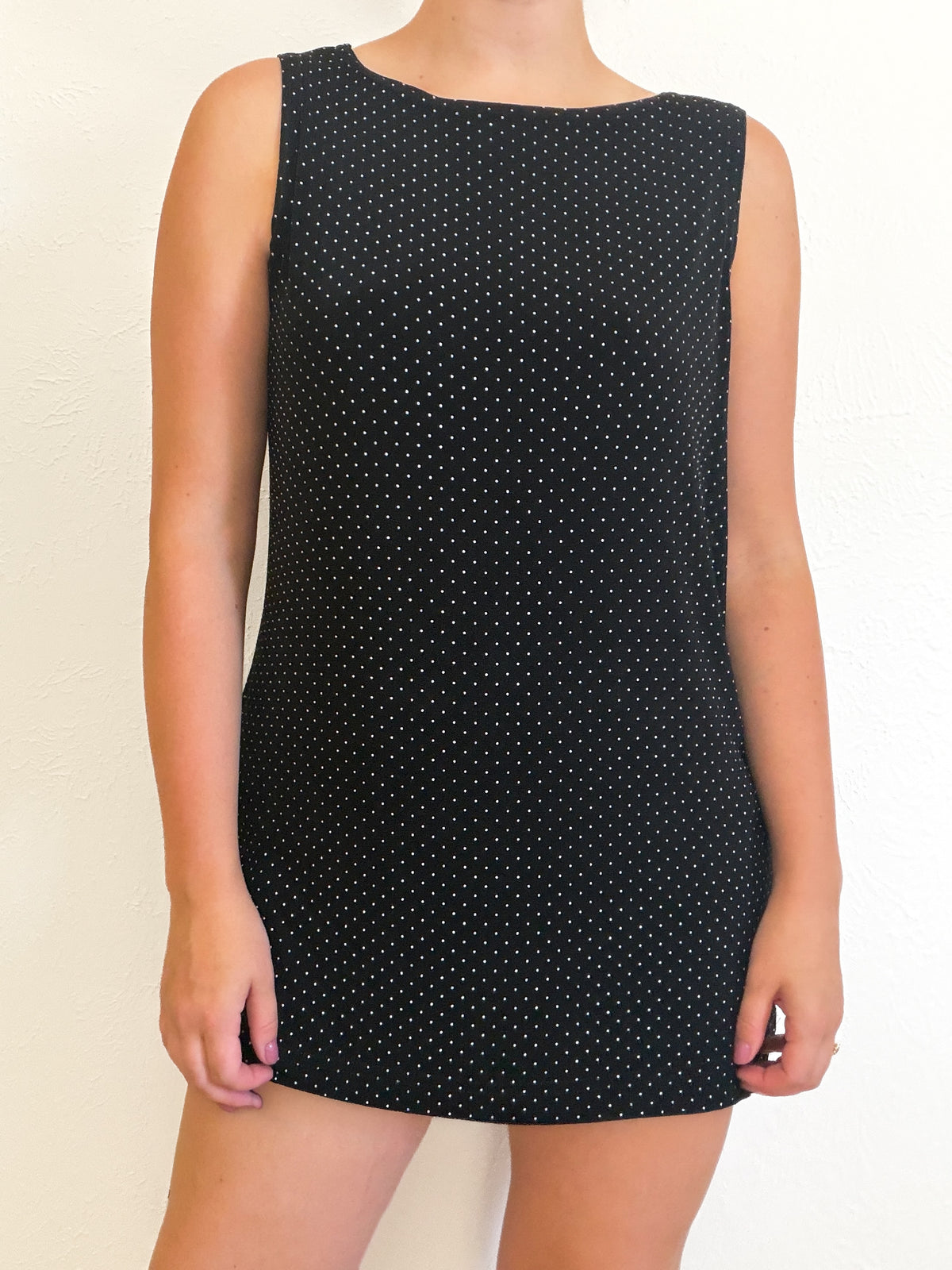 Ronni Nicole Polka Dot Long Vintage Tank (M)