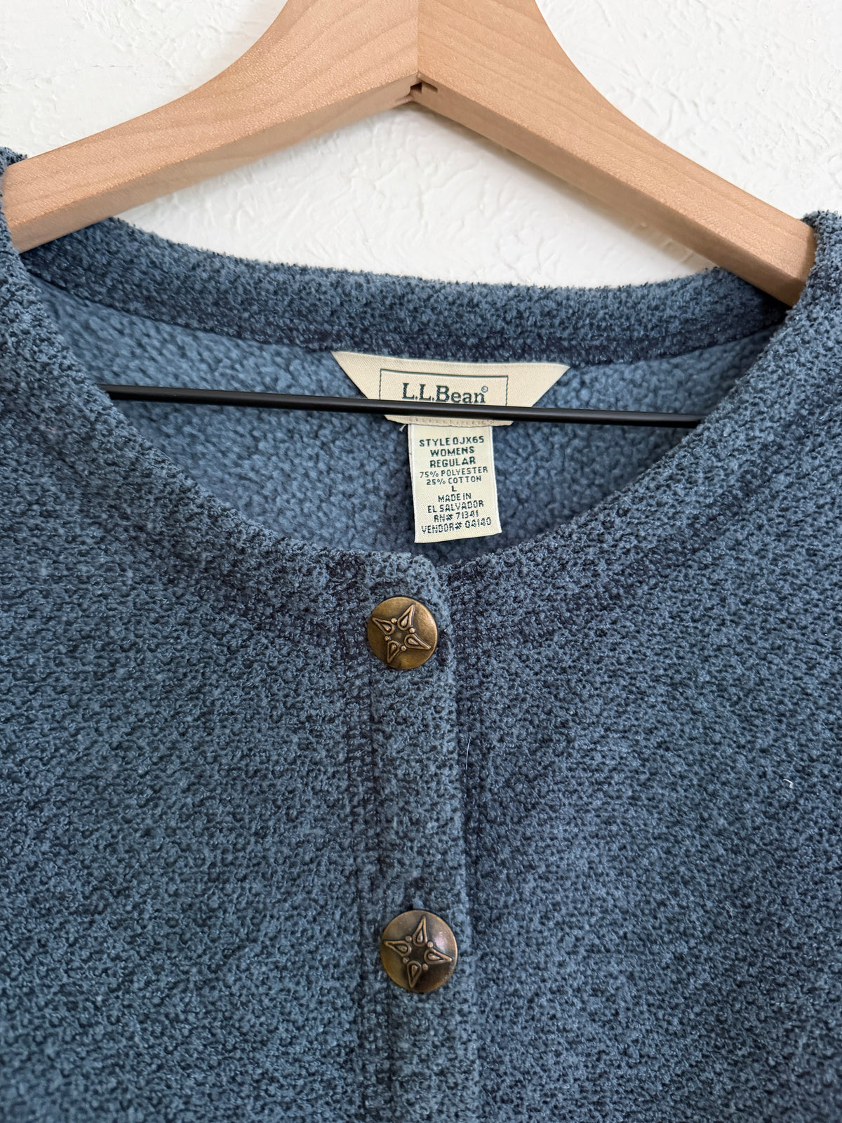 LL Bean Blue Cardigan (L)
