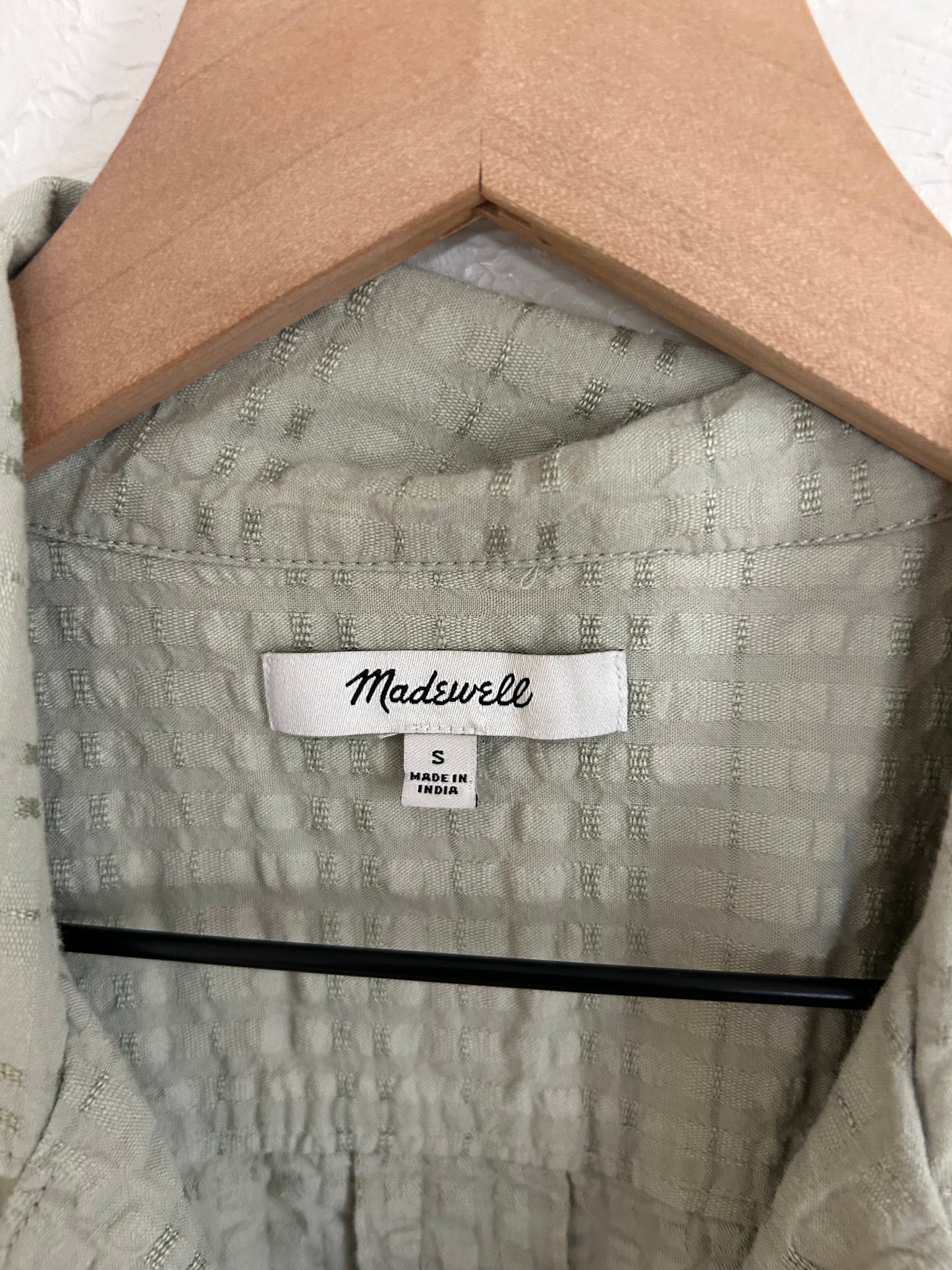 Madewell Seersucker Camp Romper (S)