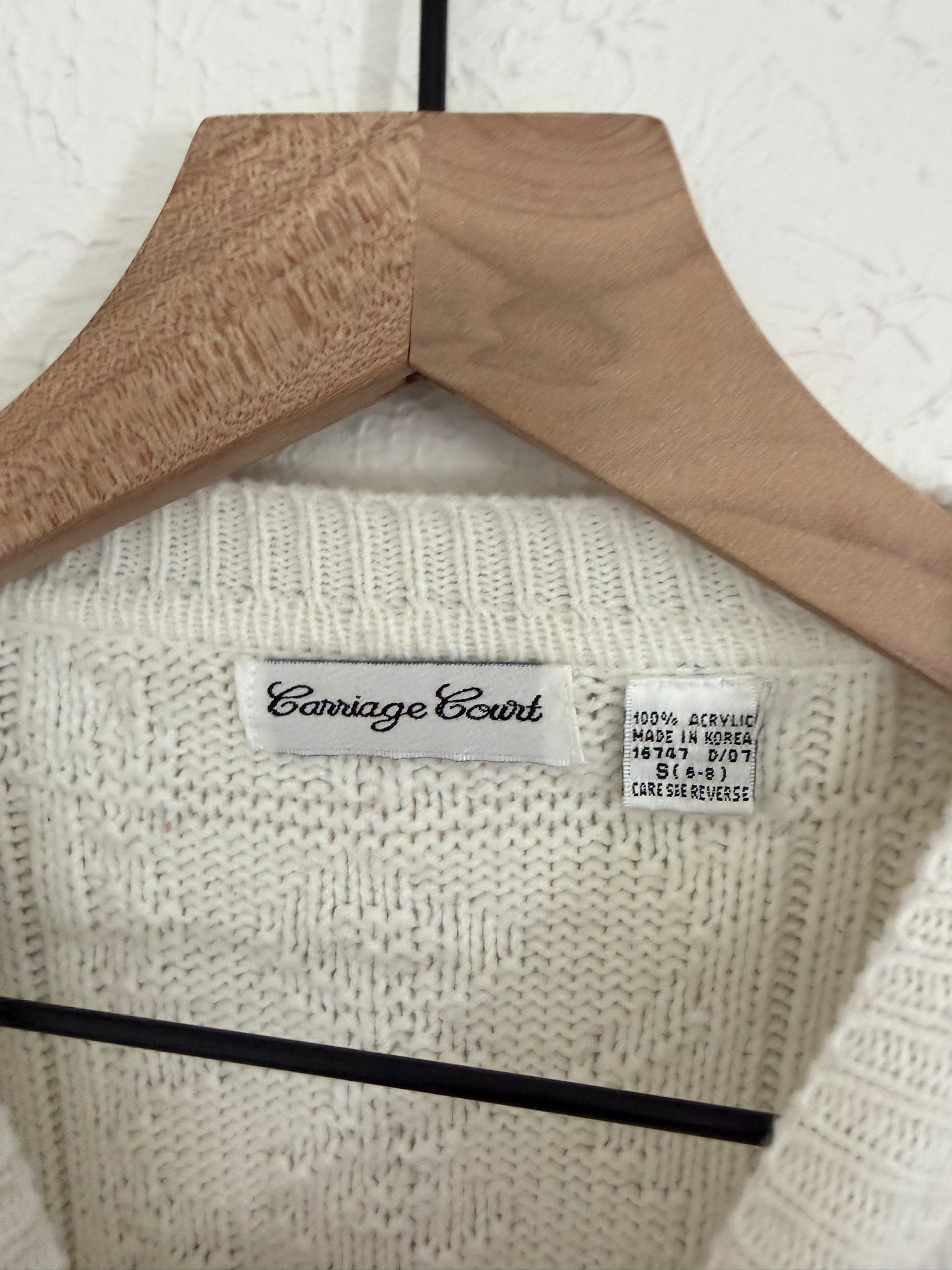 Vintage Floral Embroidered Sweater (S)