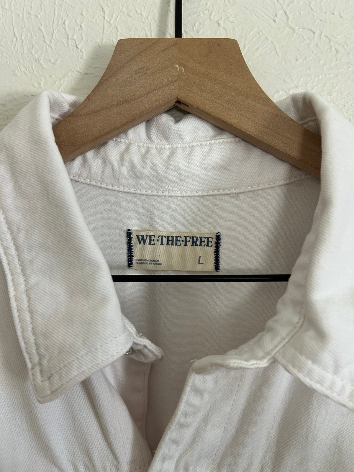 Free People White Denim Romper (L)