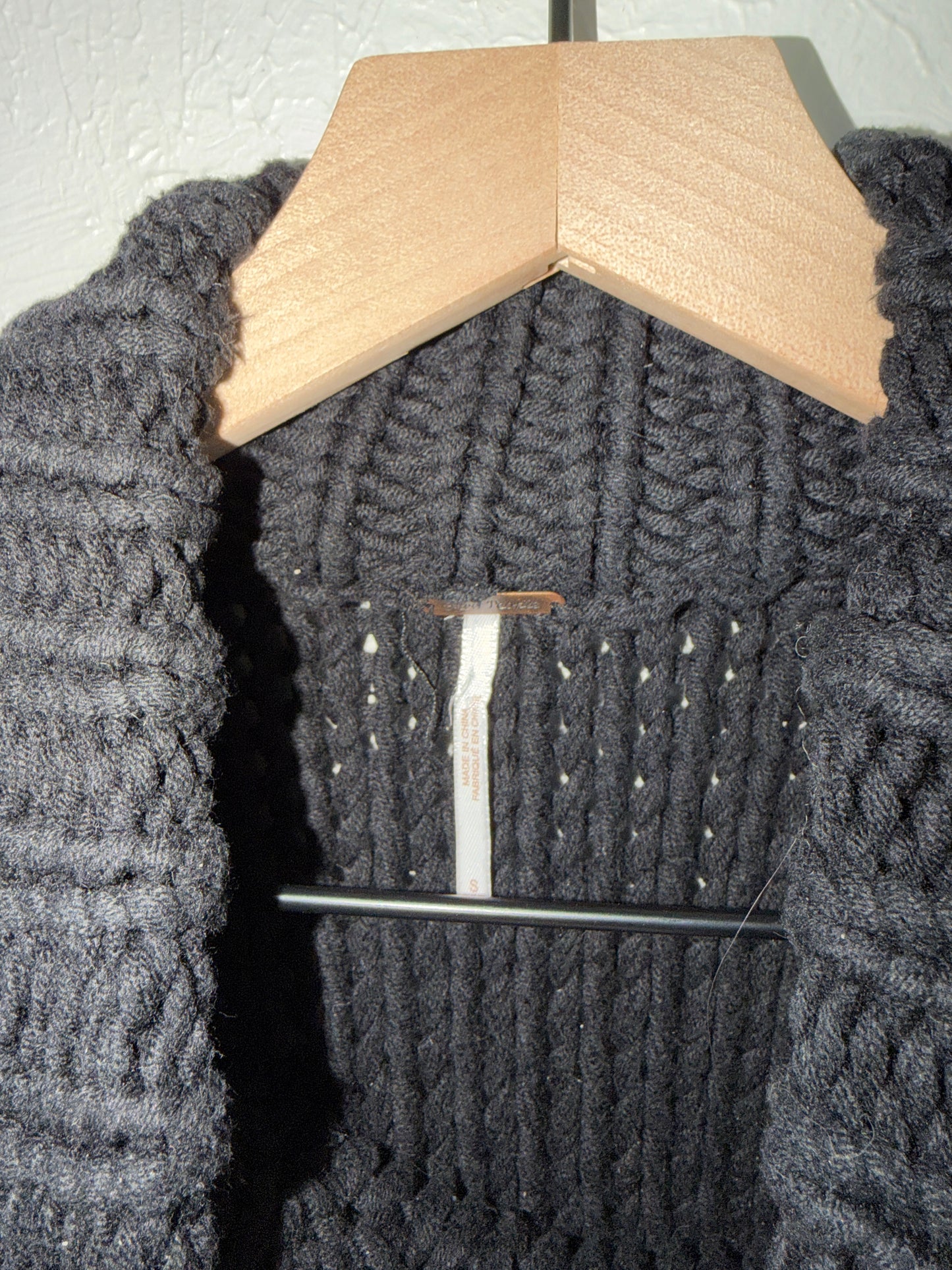 Free People ‘My Only Sunshine’ Black Knit Sweater (S/M)