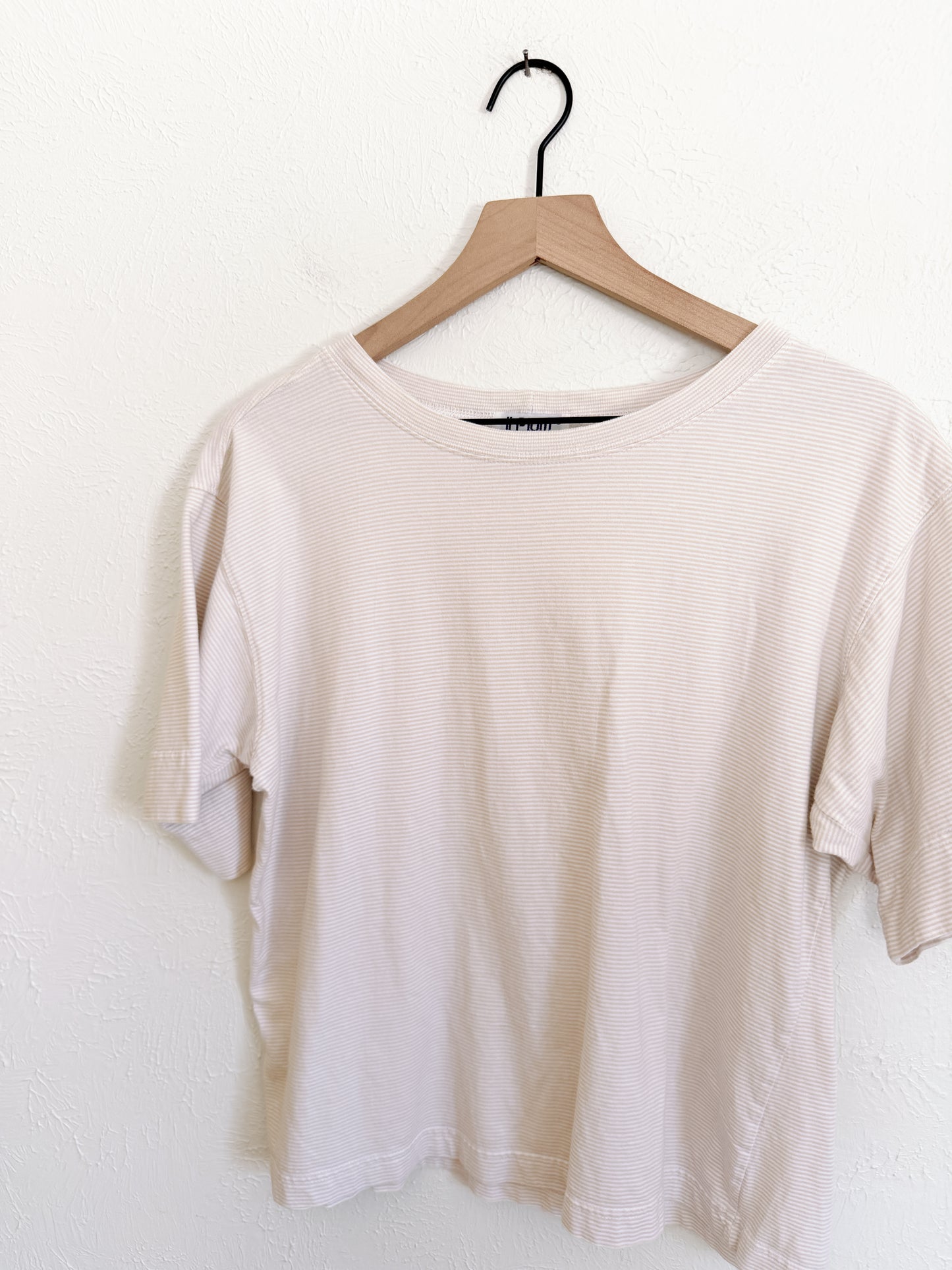 Vintage Pink Striped T-Shirt (L)