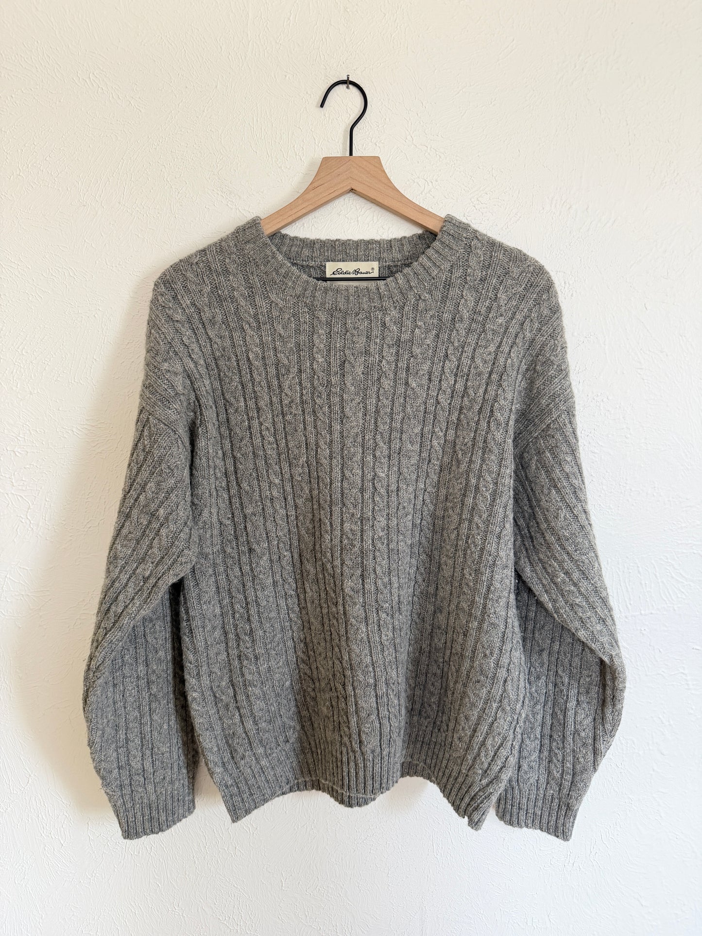 Eddie Bauer Grey Wool Vintage Sweater (M)