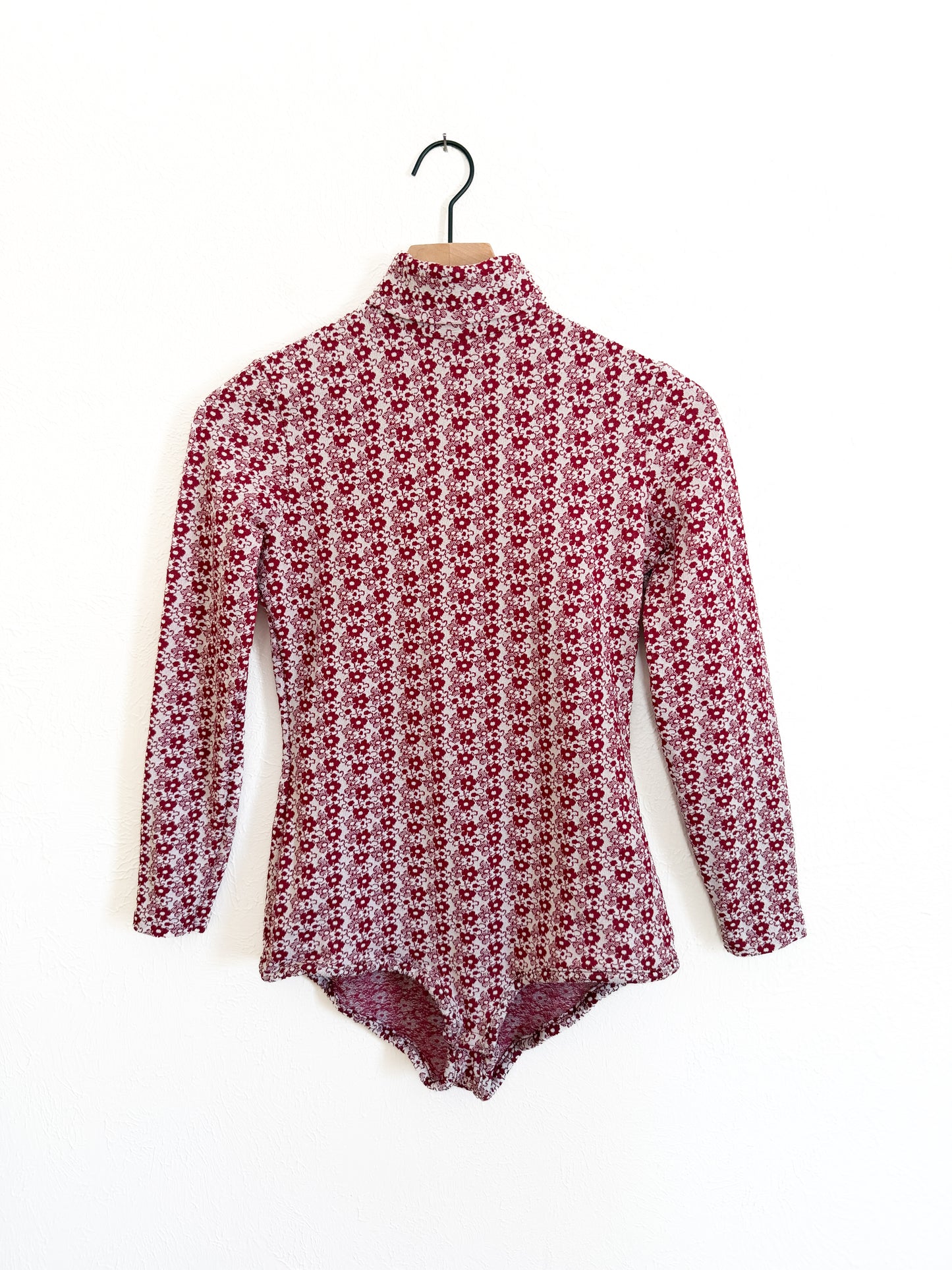 Vintage Floral Turtleneck Bodysuit (XS)