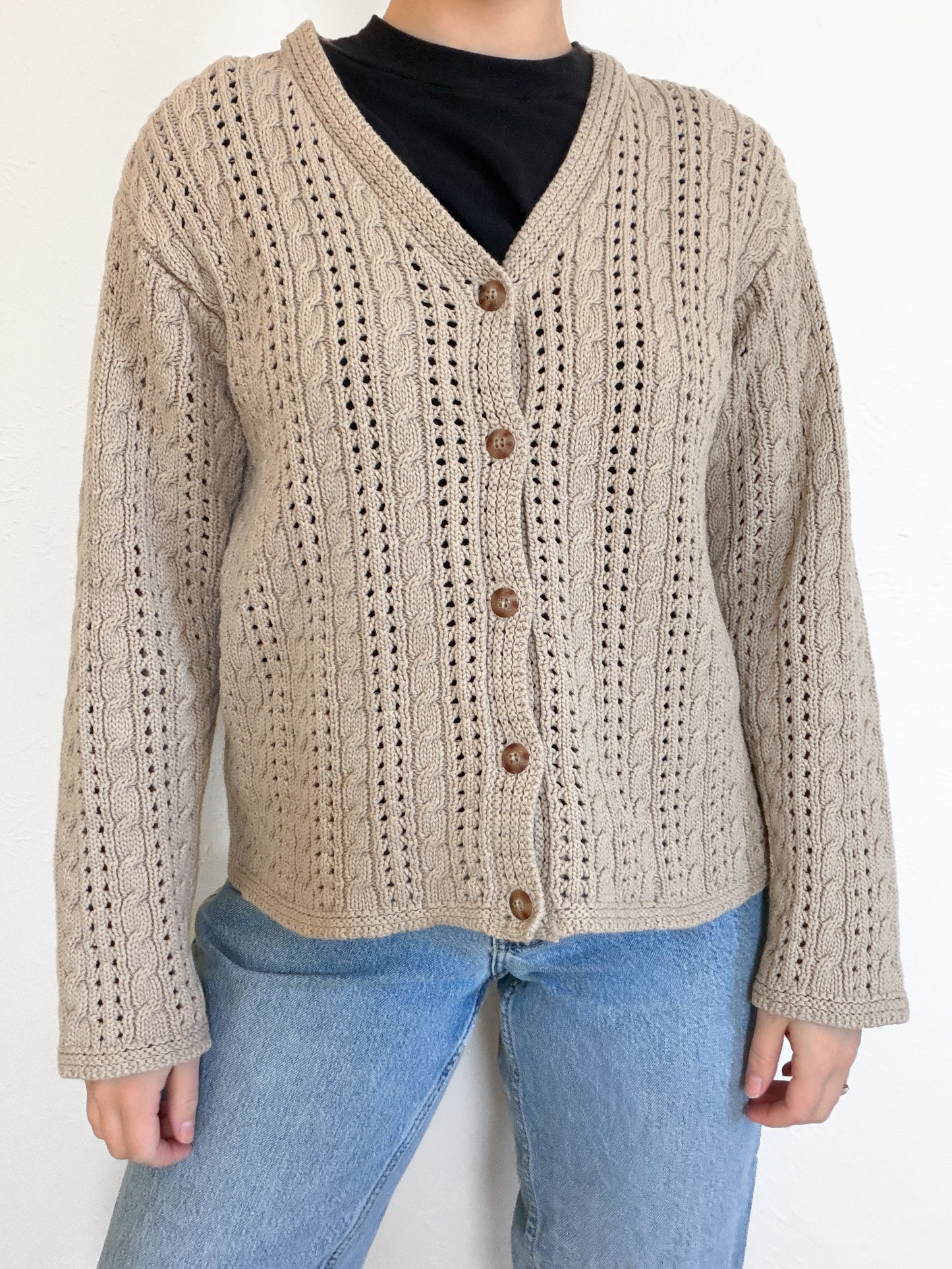 LL Bean Vintage Knit Cardigan (M)