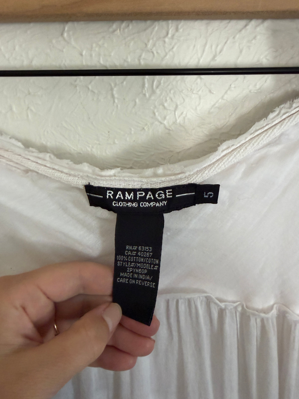 Rampage Vintage White Tiered Skirt (S)