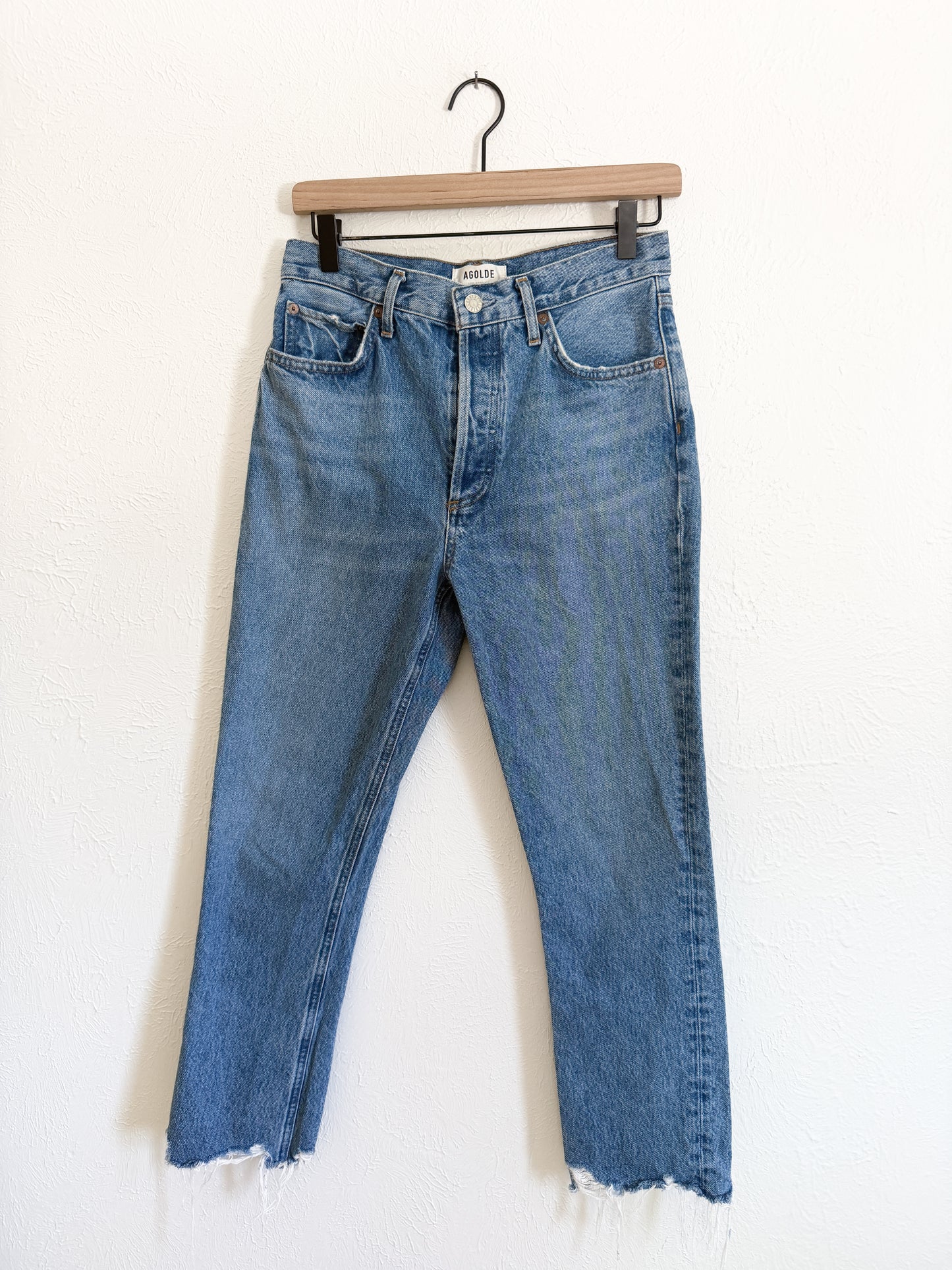 Agolde Riley High Rise Straight Jeans (2)