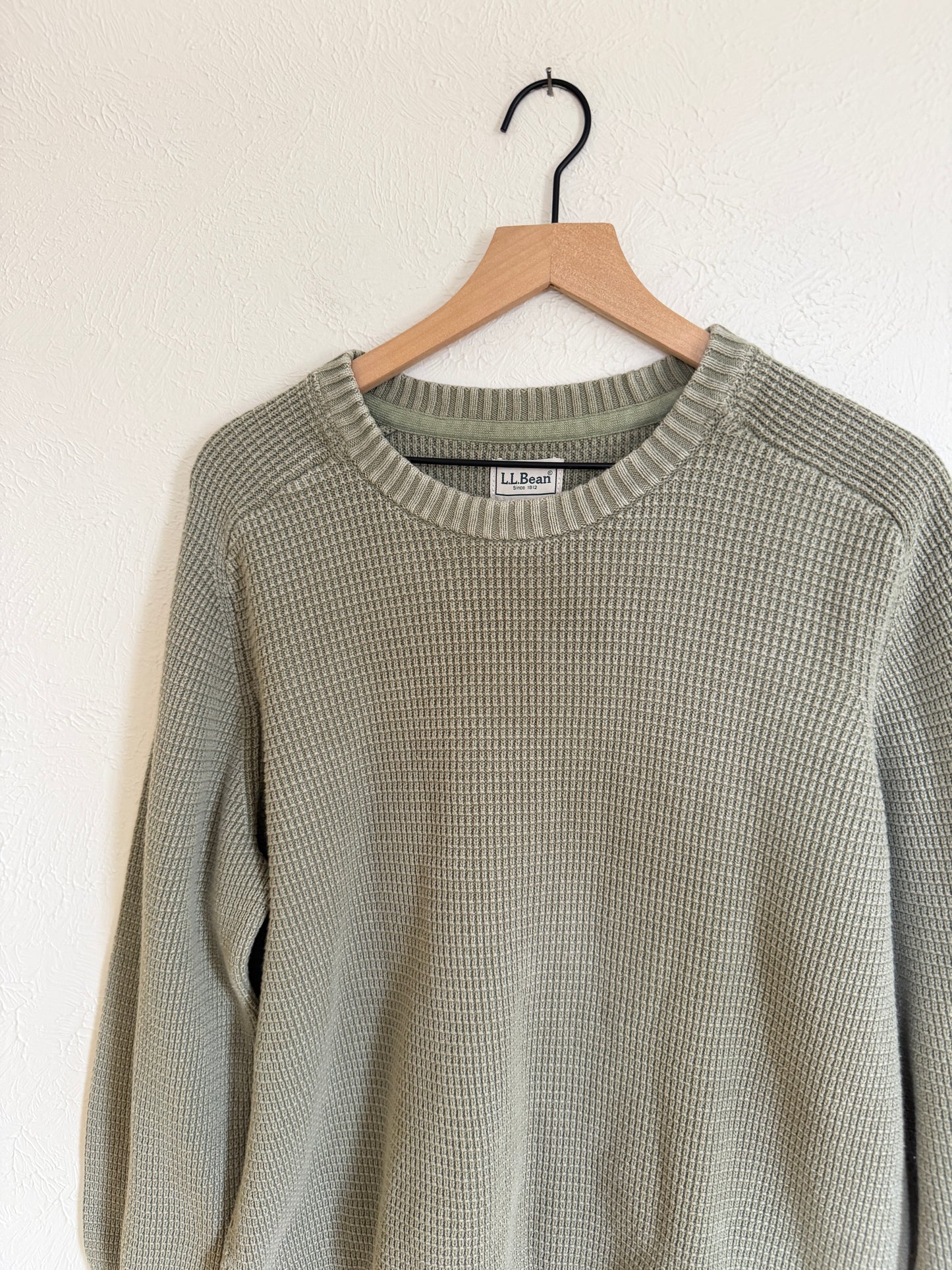 LL Bean Green Cotton Sweater (L)