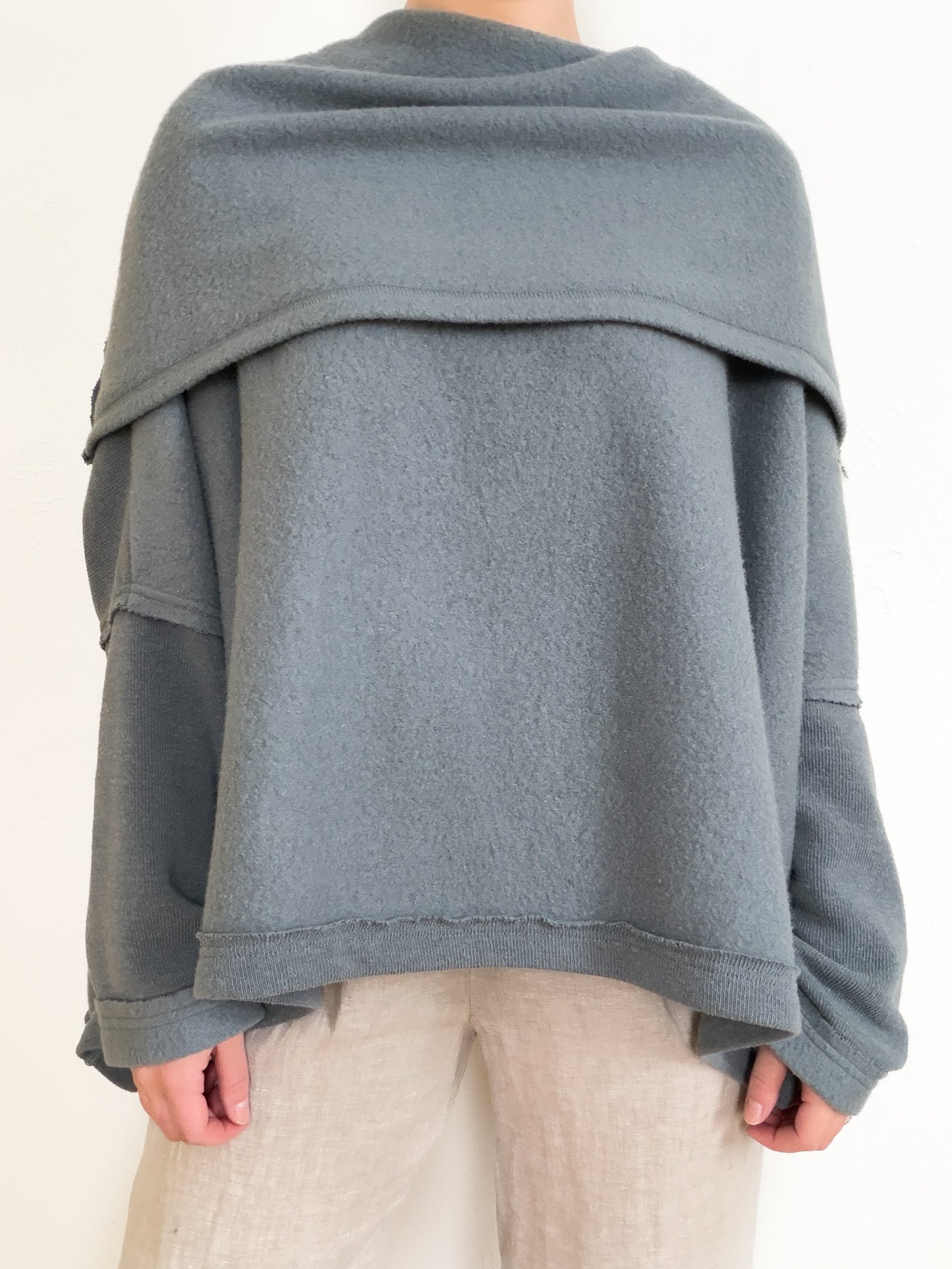 Free People ‘Huntington’ Blue Fleece Top (M)