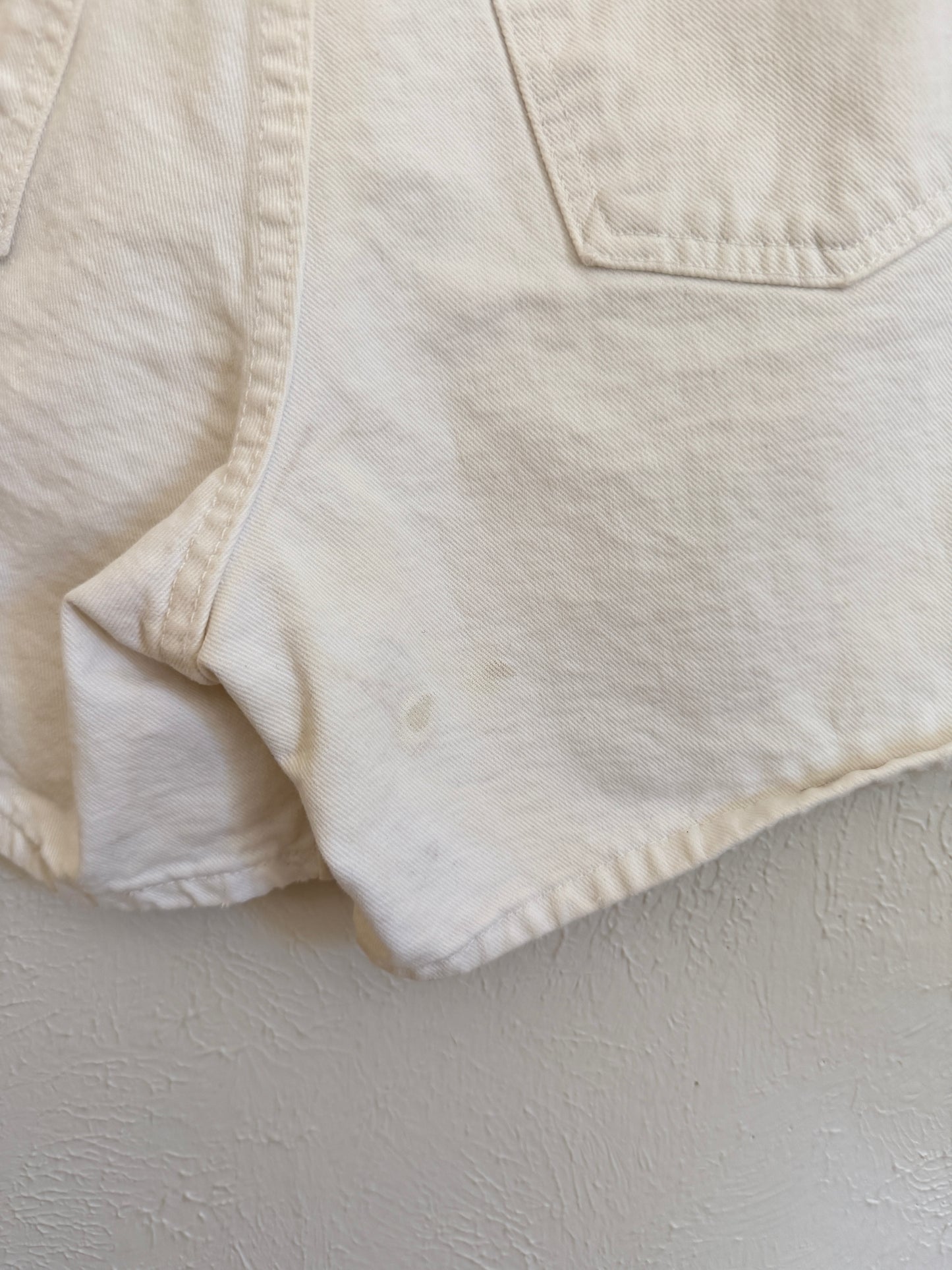Levi’s 1995 Vintage Orange Tab White High Waisted Shorts (8)
